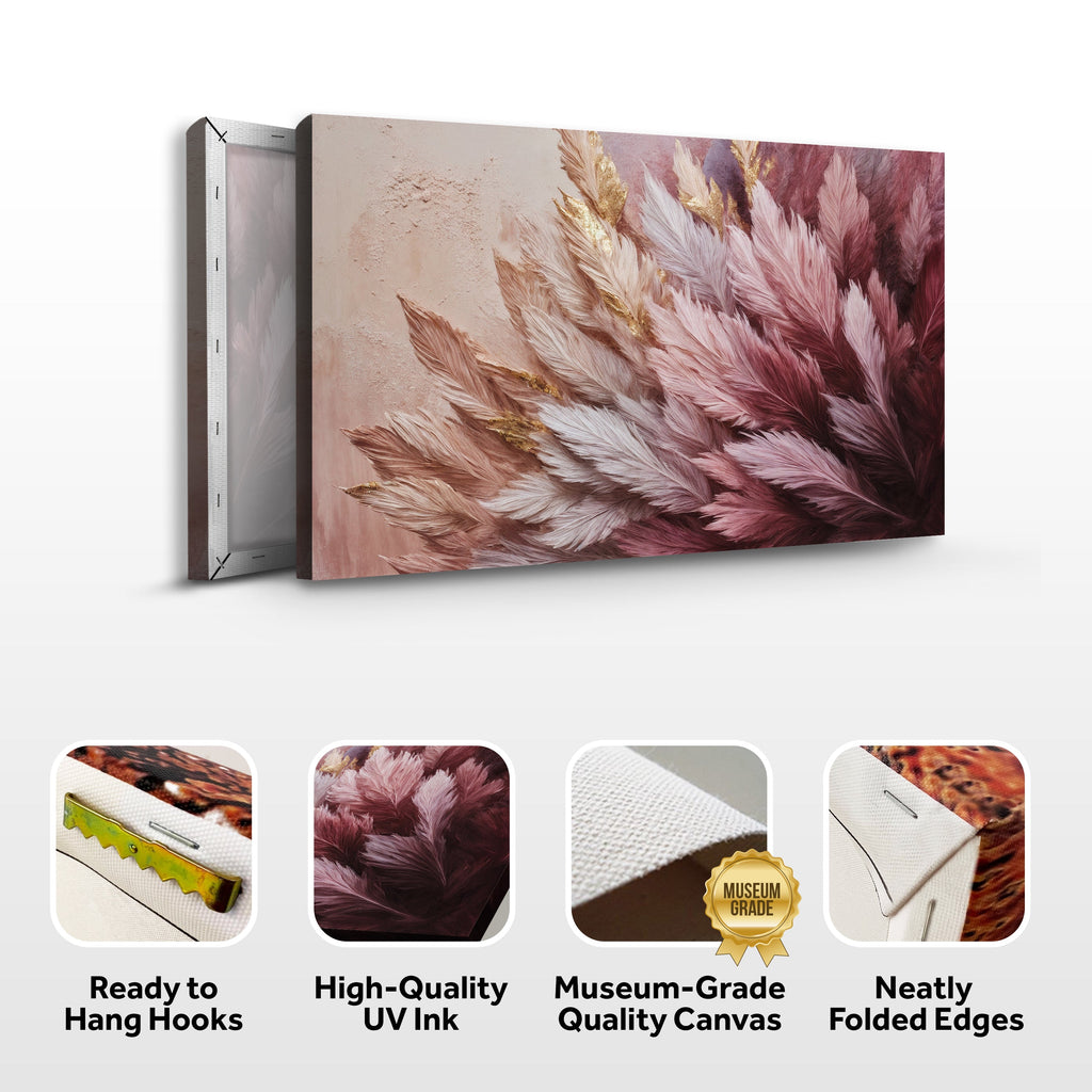 Feather Symphony wall art with nature-inspired artwork - product view 8