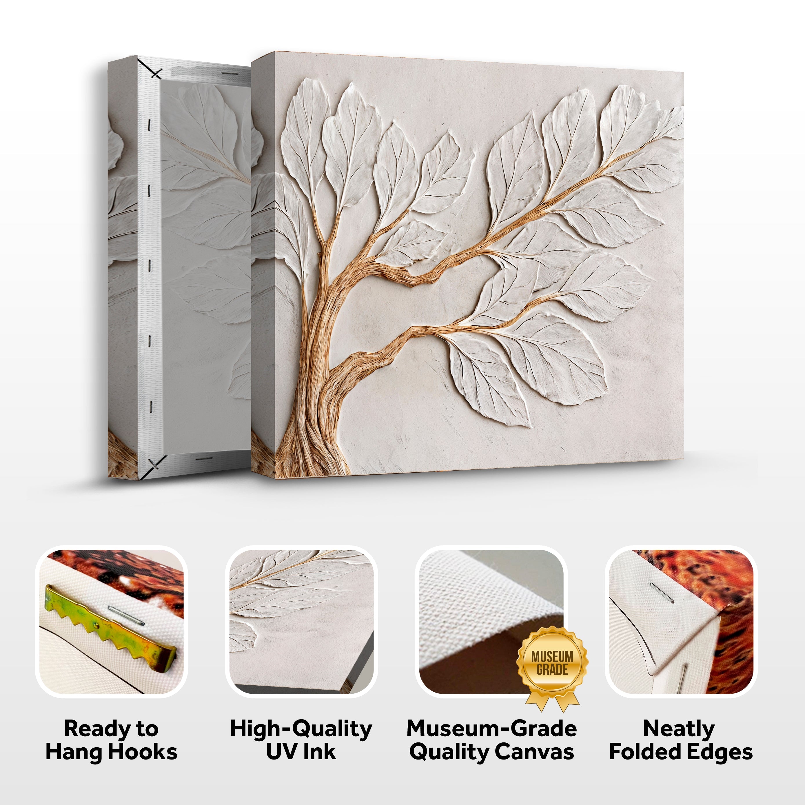 Calm in Ivory Clay wall art with nature-inspired artwork - product view 8