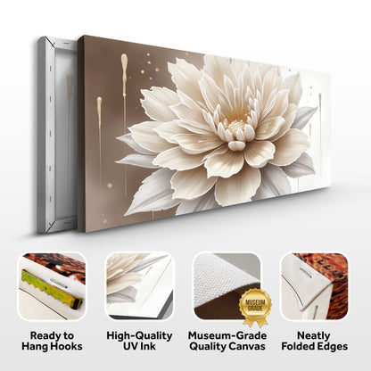 Single Beige Flower Abstract wall art with nature-inspired artwork - product view 8