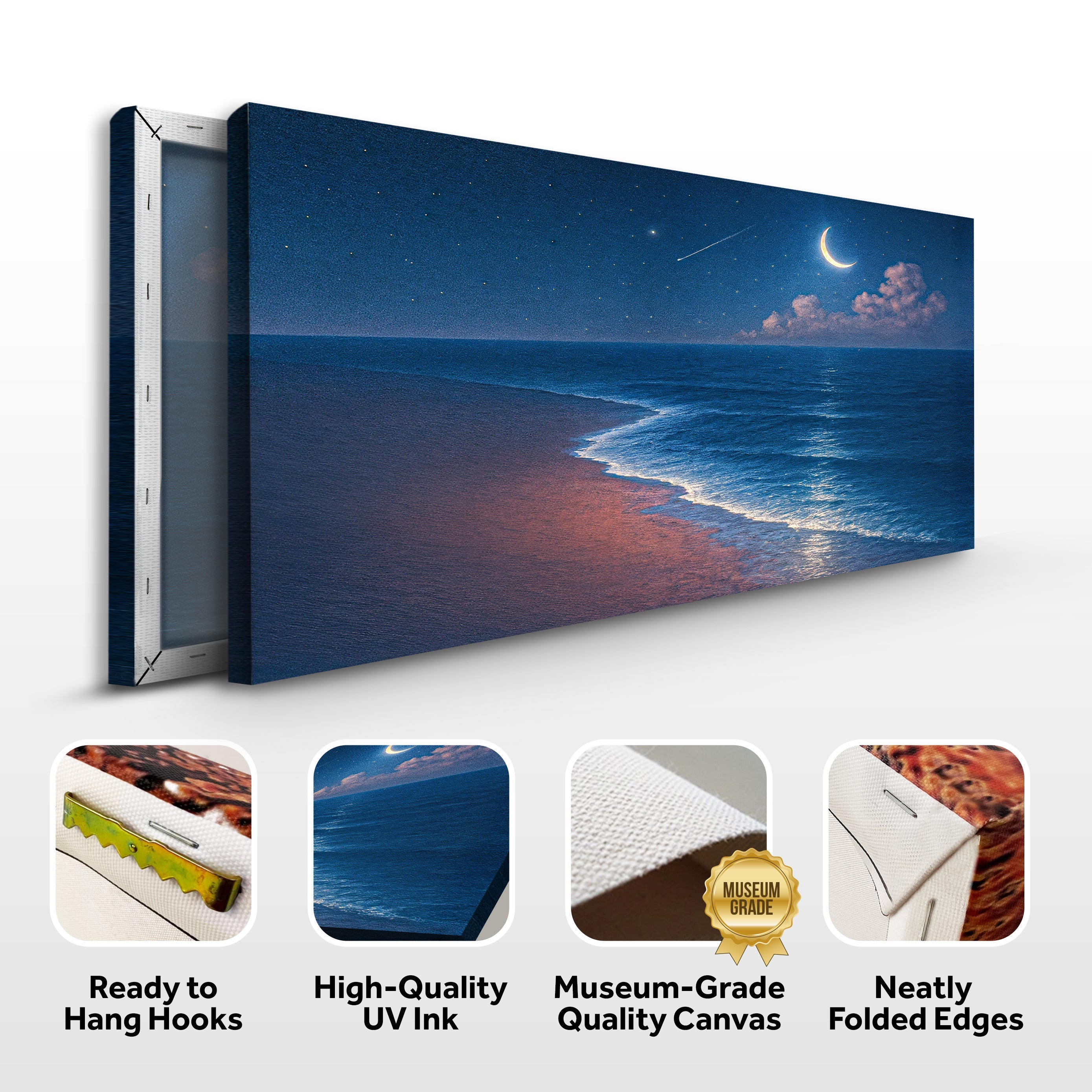 Beach Shoreline Coastal V wall art with nature-inspired artwork - product view 8