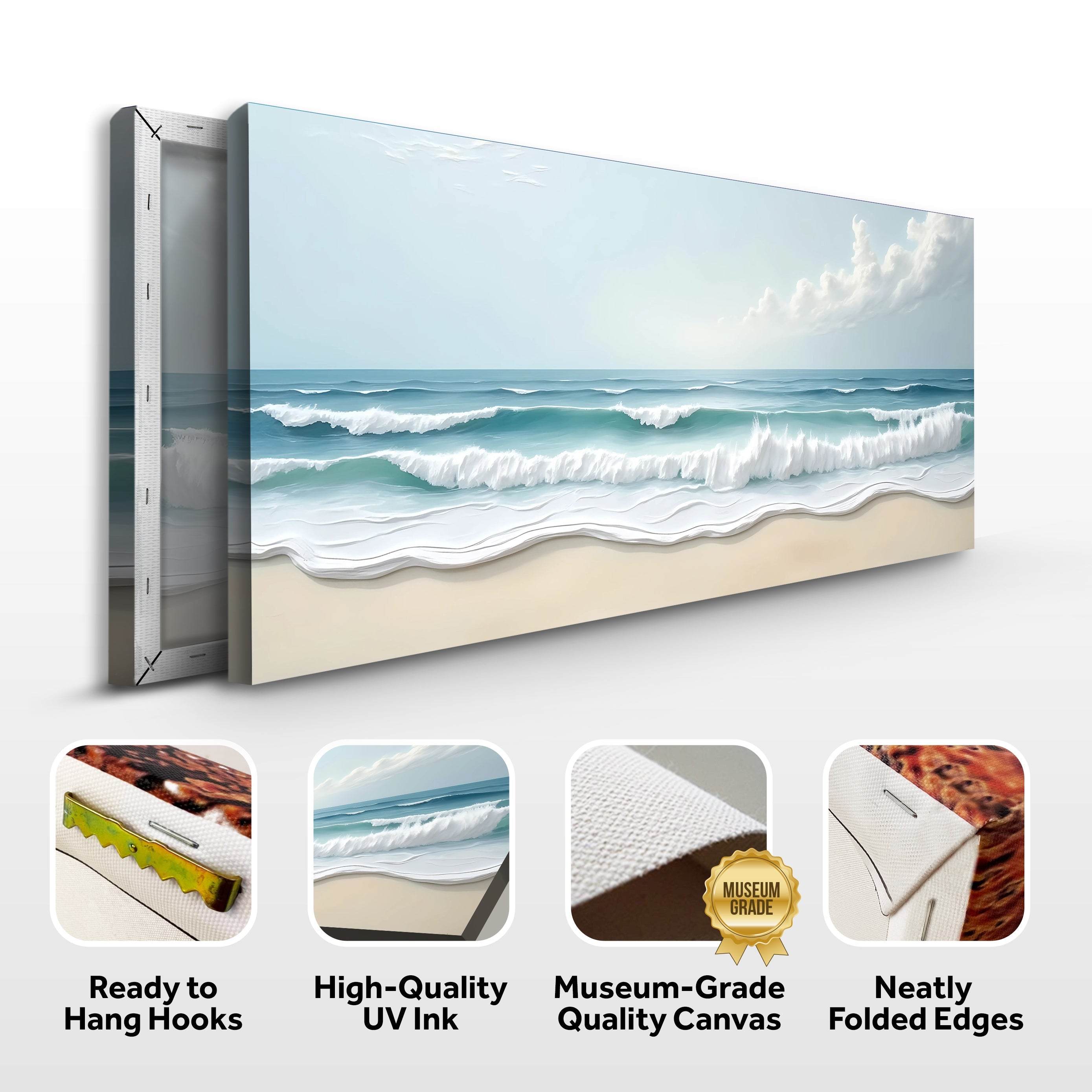 Serene Ocean Wave Coastal Xiv wall art with nature-inspired artwork - product view 8