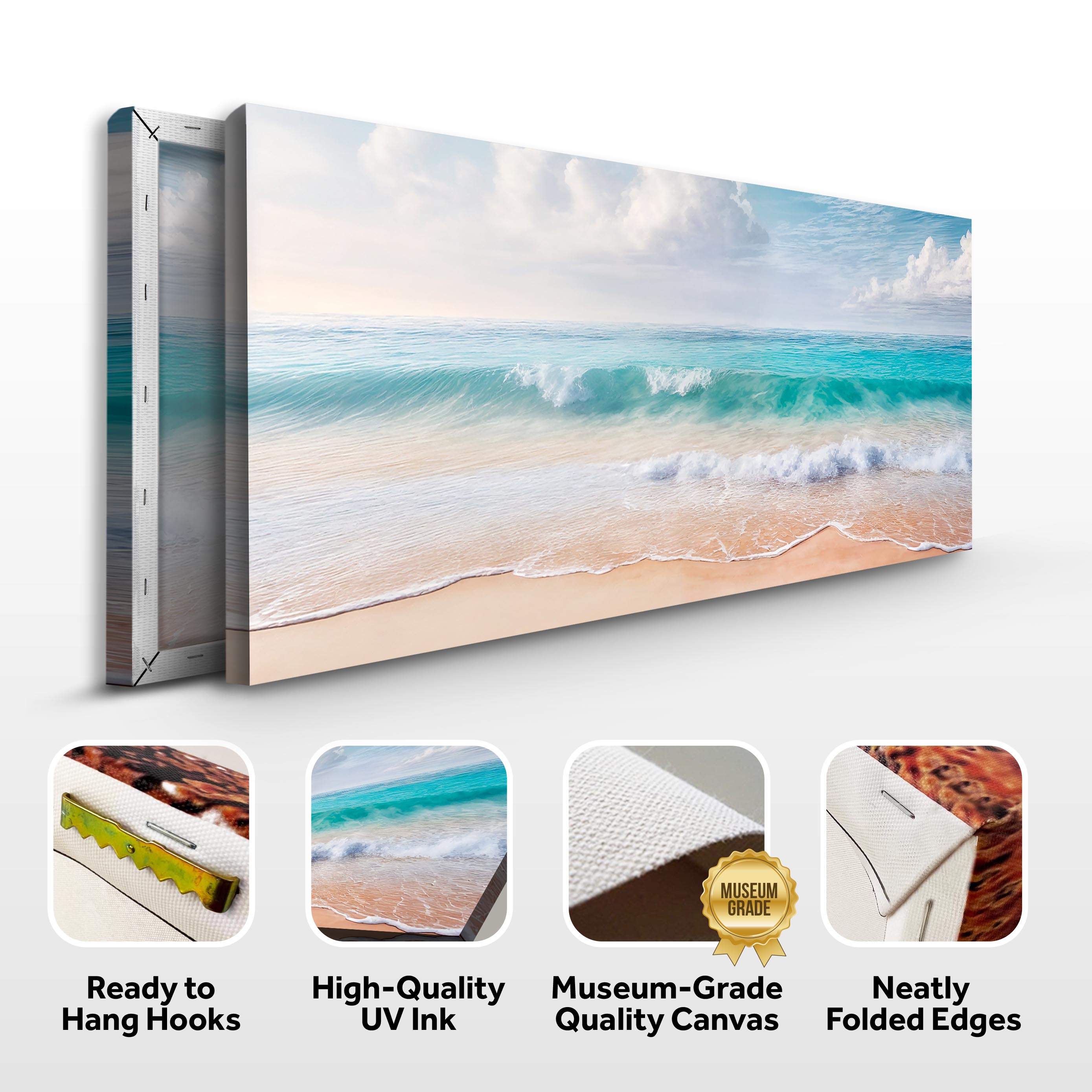 Serene Ocean Wave Coastal Xii wall art with nature-inspired artwork - product view 10