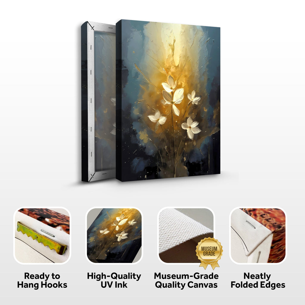 Golden Glow Elegant Flower wall art with nature-inspired artwork - product view 8