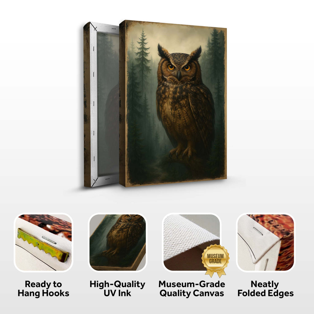 Watcher of the Woods Owl wall art with nature-inspired artwork - product view 8