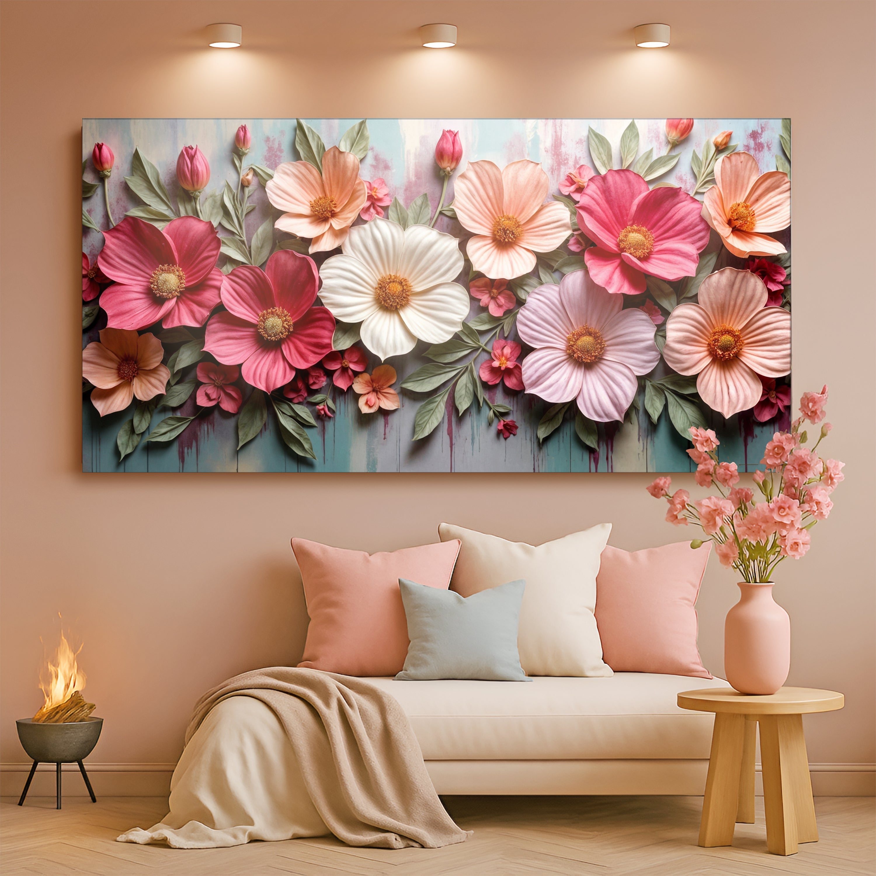 Colorful Floral Realistic Ii wall art with nature-inspired artwork - product view 5
