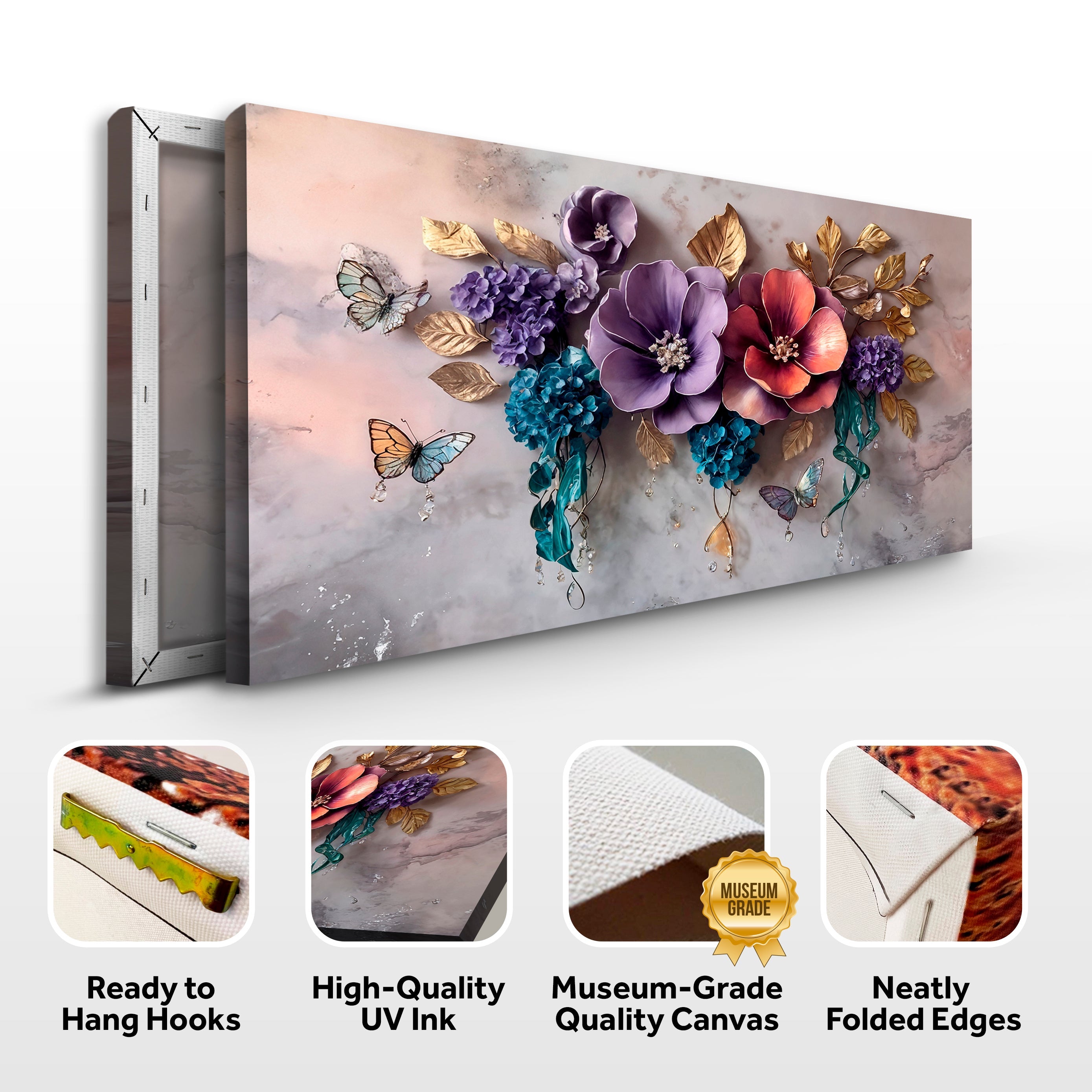 Floral Symphony wall art with nature-inspired artwork - product view 8