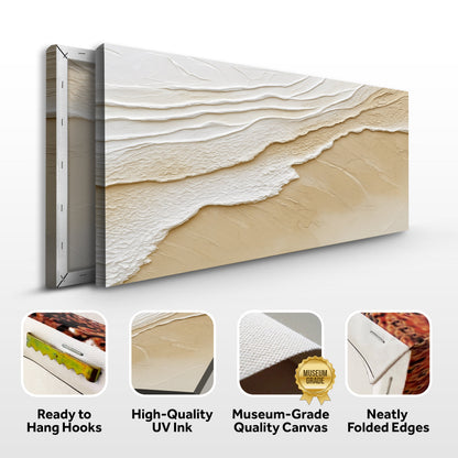 Neutral Ocean Waves wall art with nature-inspired artwork - product view 8