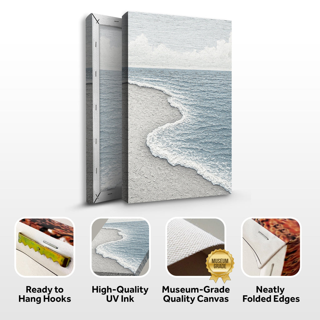 White Waves Abstract wall art with nature-inspired artwork - product view 8