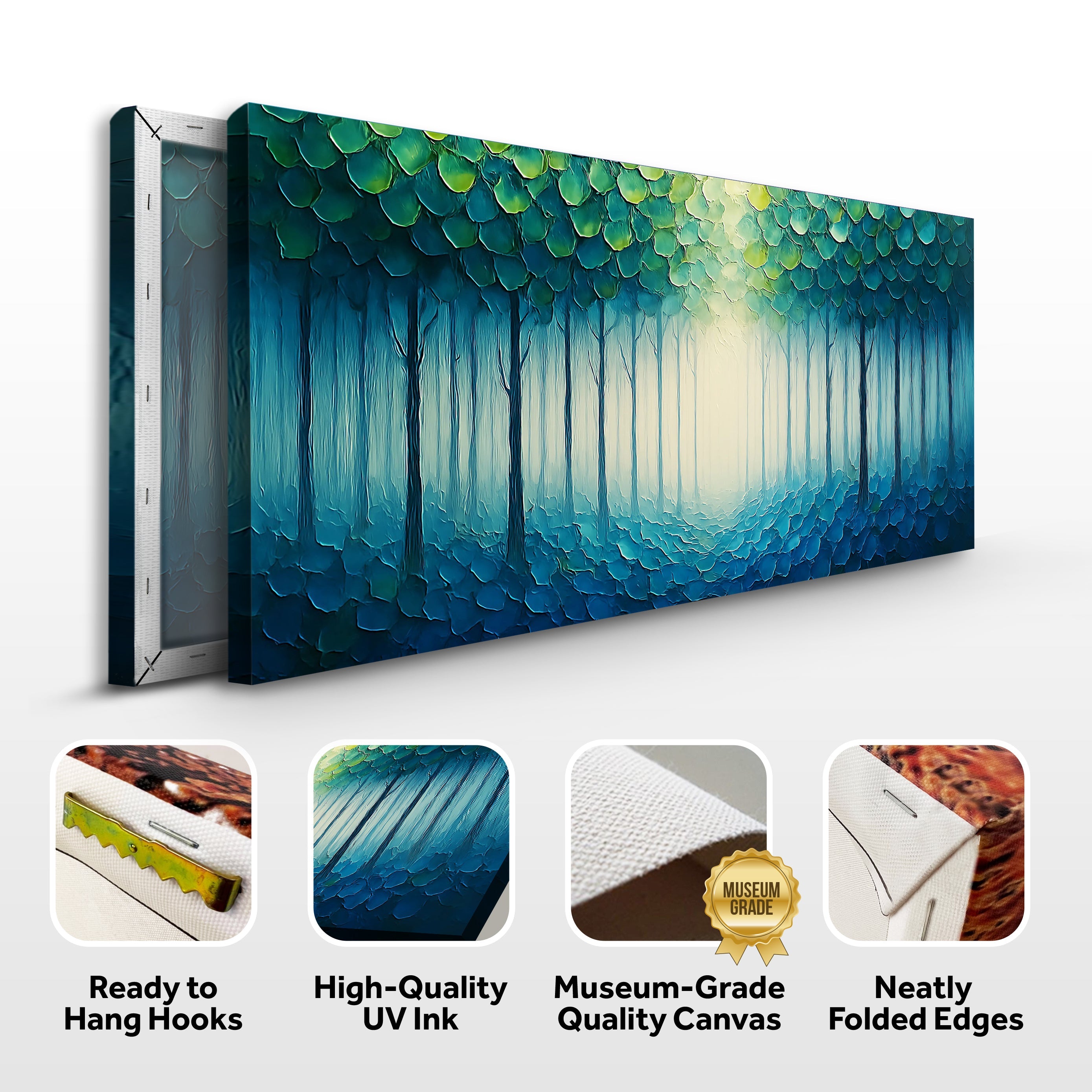 Forest Whispers Impasto wall art with nature-inspired artwork - product view 8