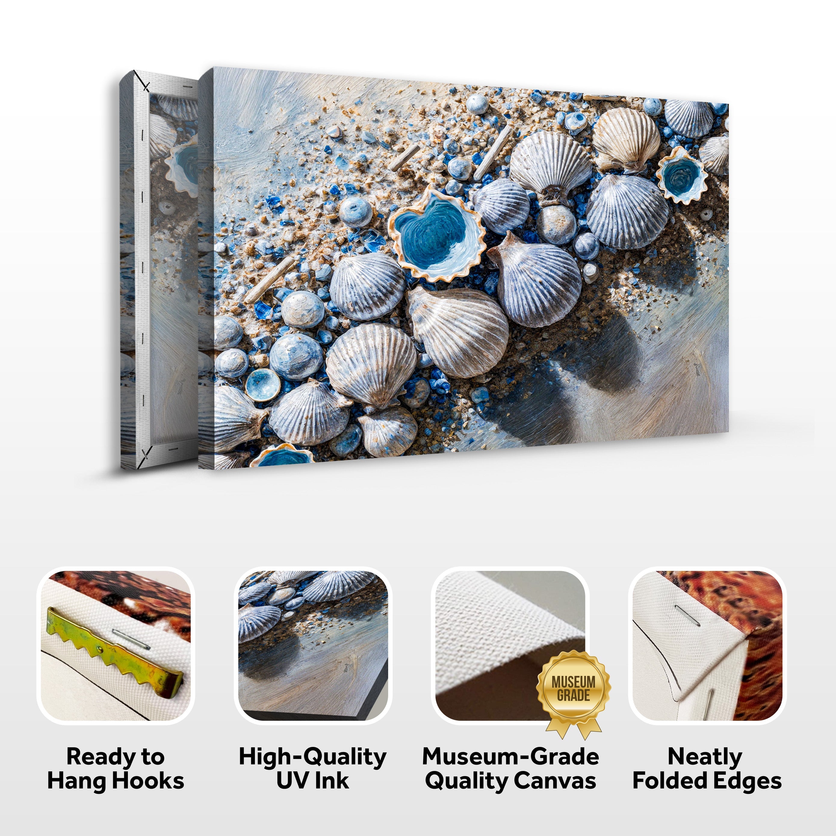 Sea Shells Modern Coastal Ii wall art with nature-inspired artwork - product view 8