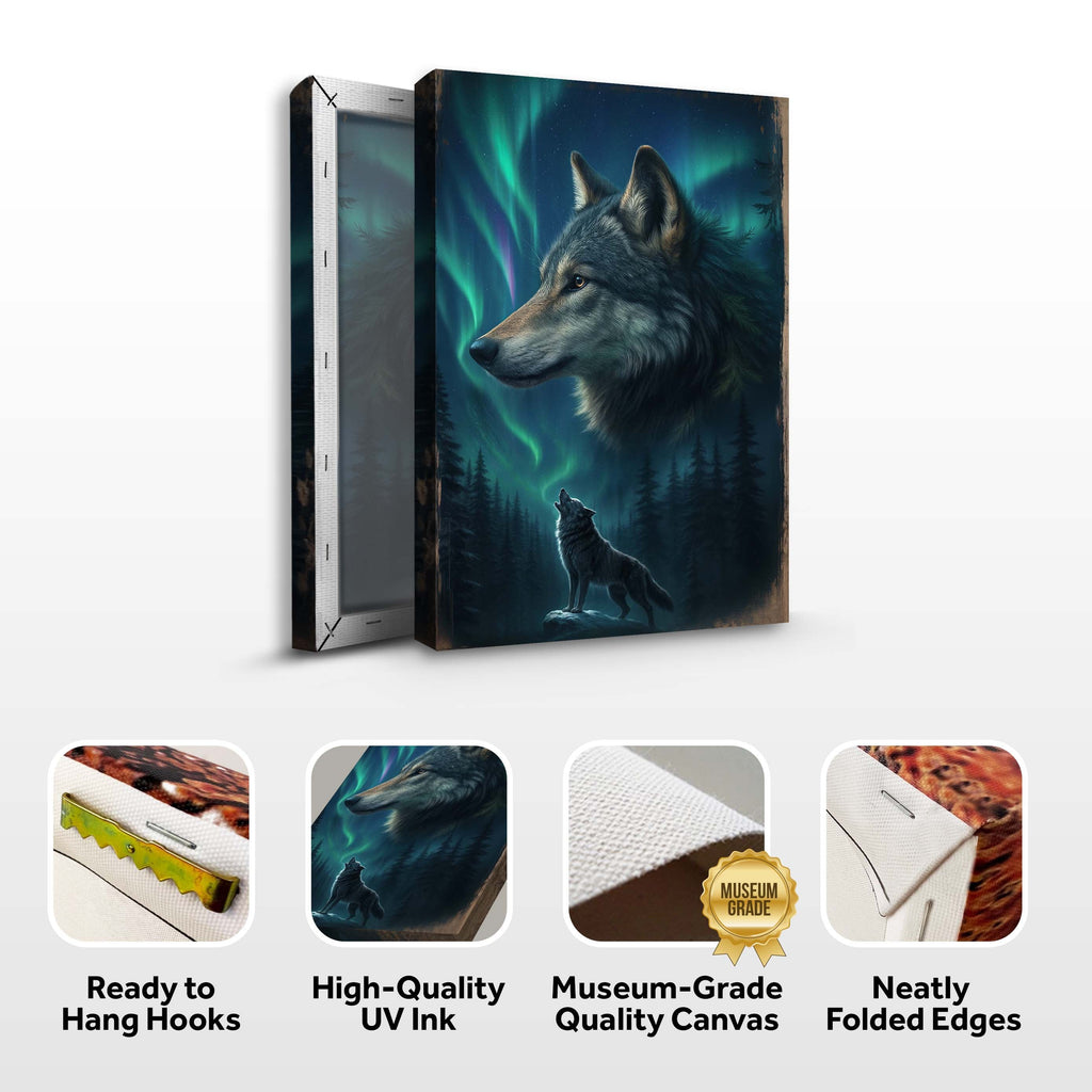Wolf Double Exposure Iv wall art with nature-inspired artwork - product view 8