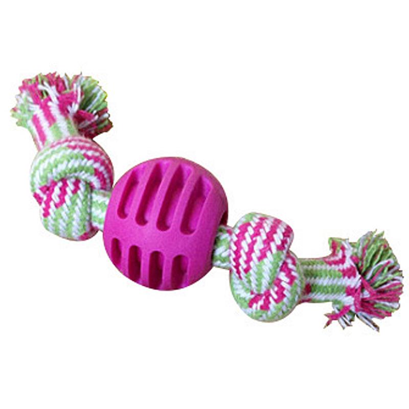 Pet Dog Toy Cotton Rope Double Knot Ball Bite Resistant Tooth uncategorized / needs cleanup with nature-inspired artwork - product view 4
