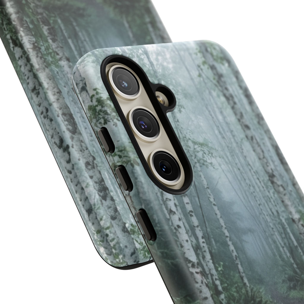 Twilight Birch Tree Path Phone Case