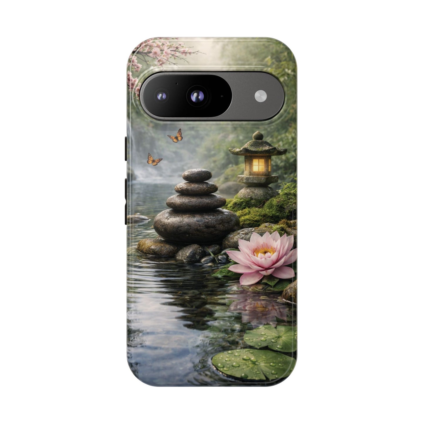 Still Waters Lotus Phone Case — Zen Garden, Calm Waters & Balanced Stones Design