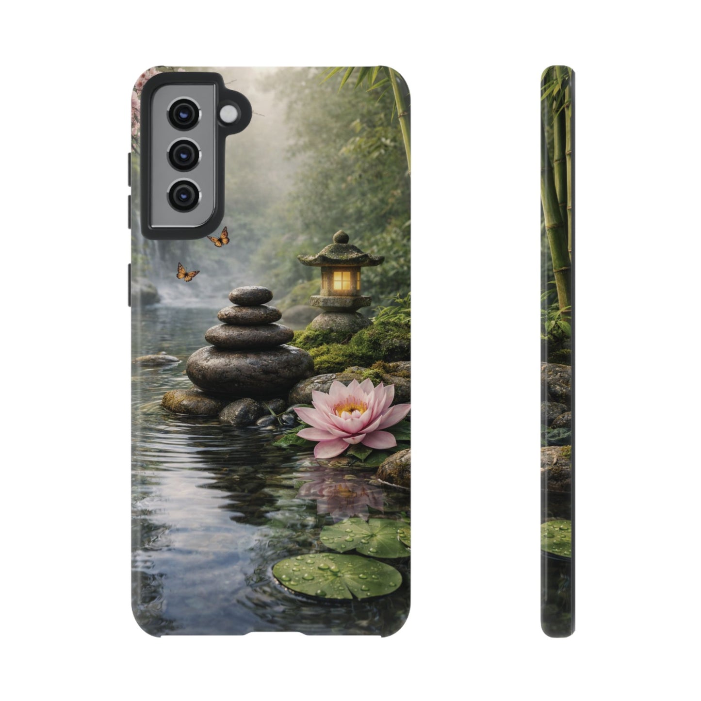 Still Waters Lotus Phone Case — Zen Garden, Calm Waters & Balanced Stones Design