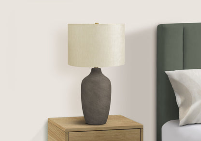 Gray Textured Ceramic Table Lamp
