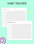 Monthly Habit Tracker uncategorized / needs cleanup with nature-inspired artwork