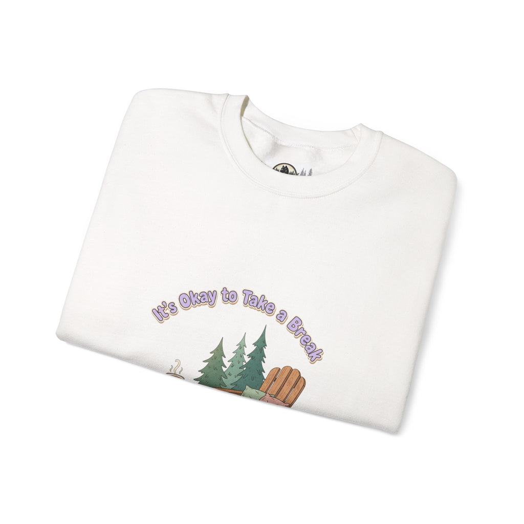 Mental Health Awareness Sweatshirt sweatshirt with nature-inspired artwork - product view 4
