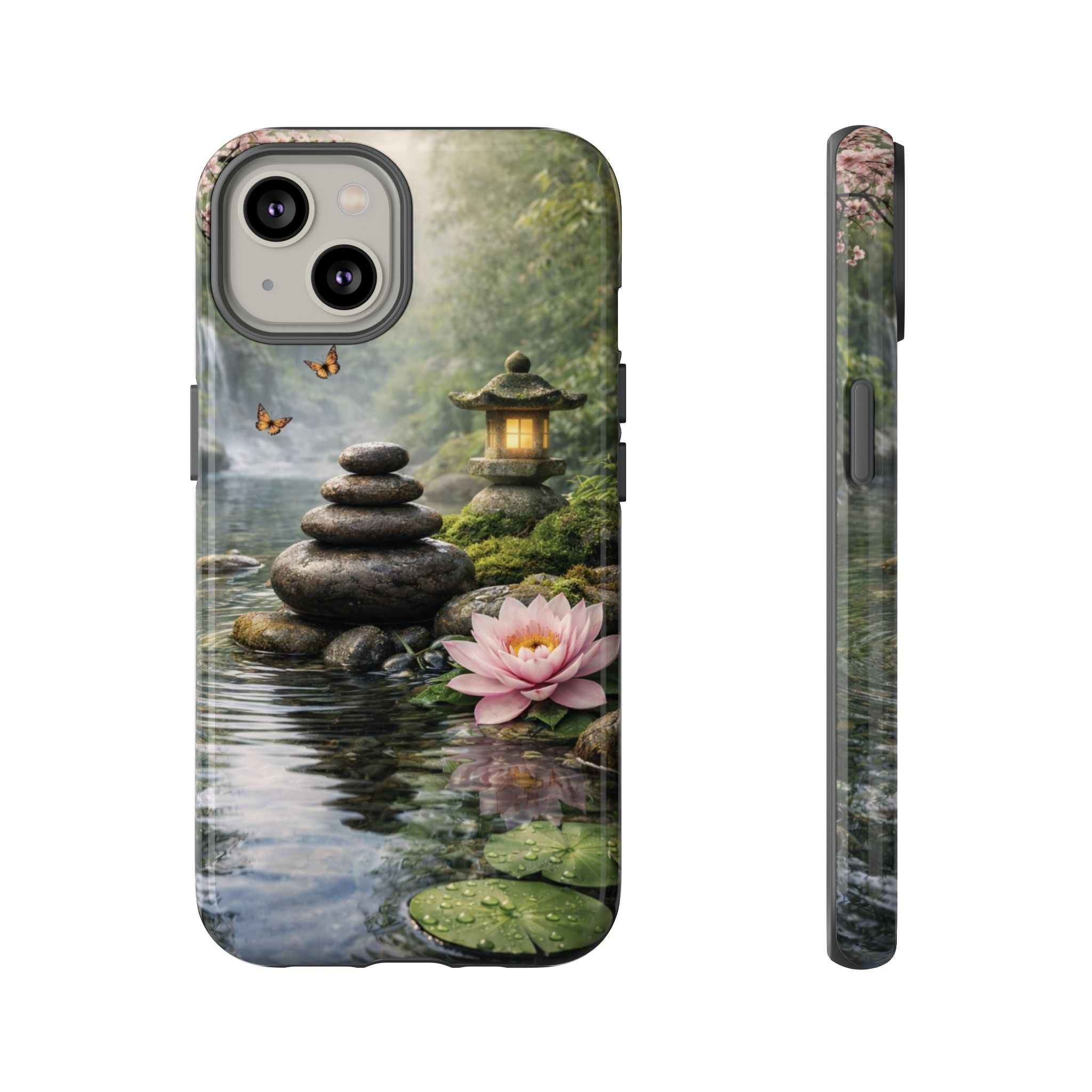 Still Waters Lotus Phone Case phone case with nature-inspired artwork - product view 17