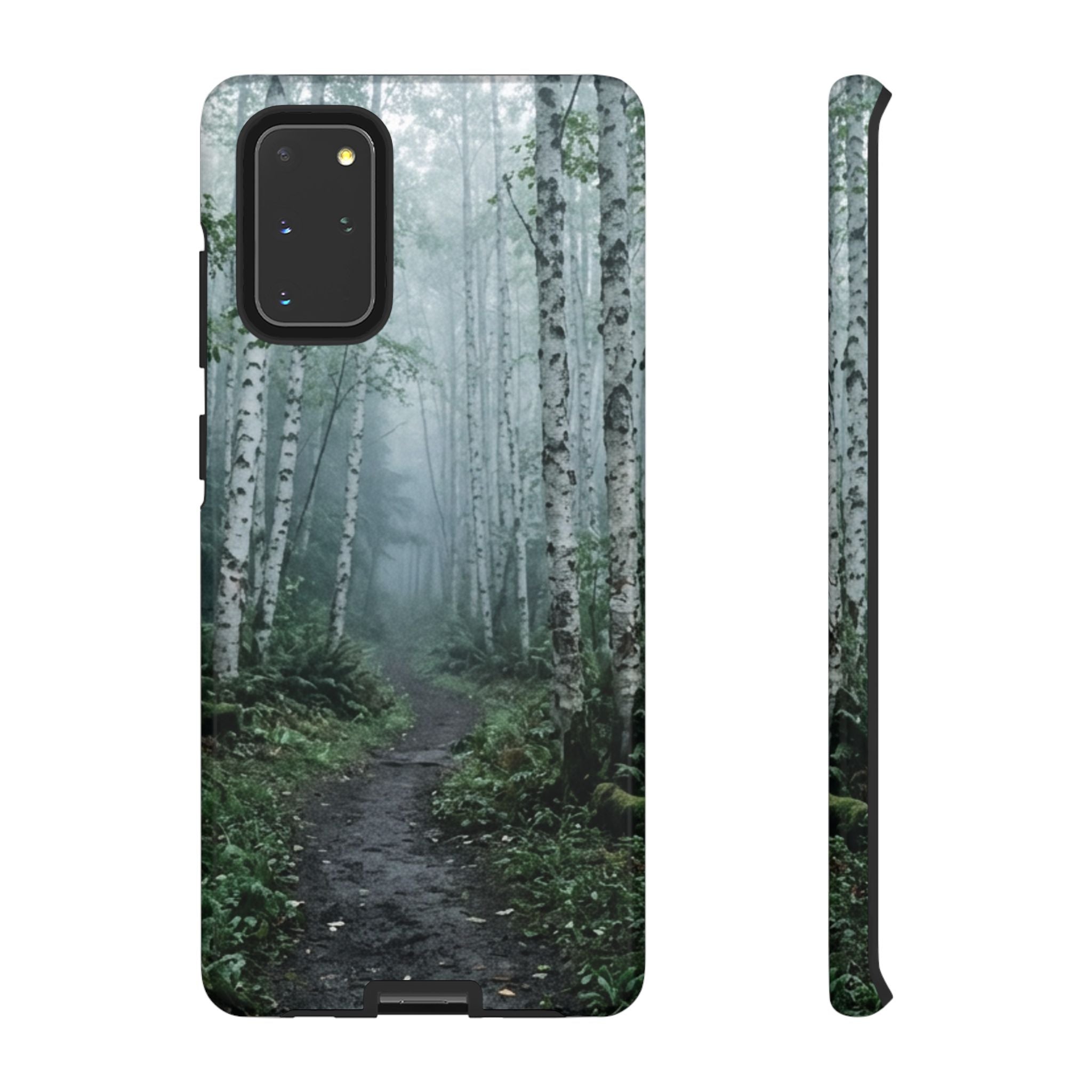 Twilight Birch Tree Path Phone Case