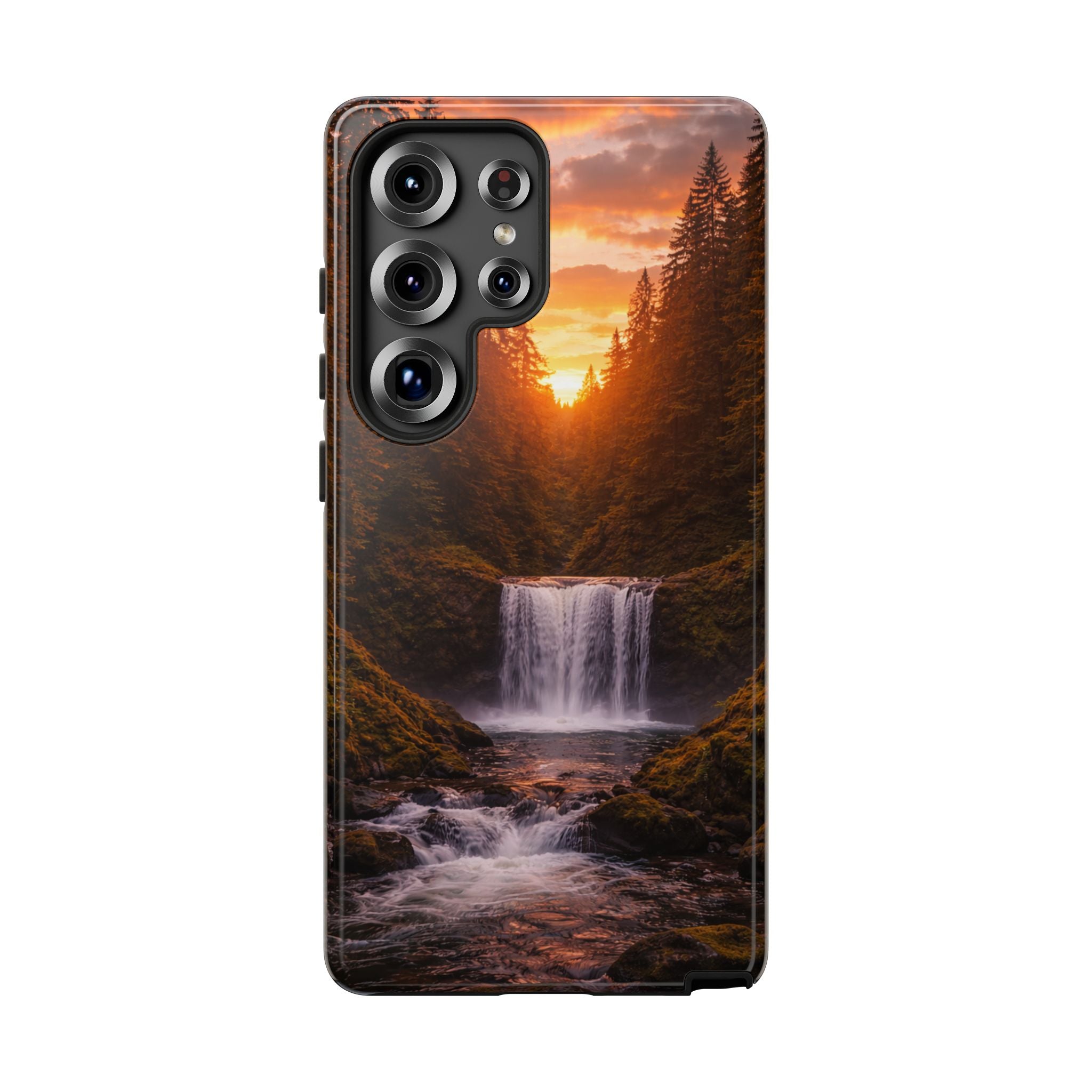Evergreen Waterfall Phone Case phone case with nature-inspired artwork - product view 45