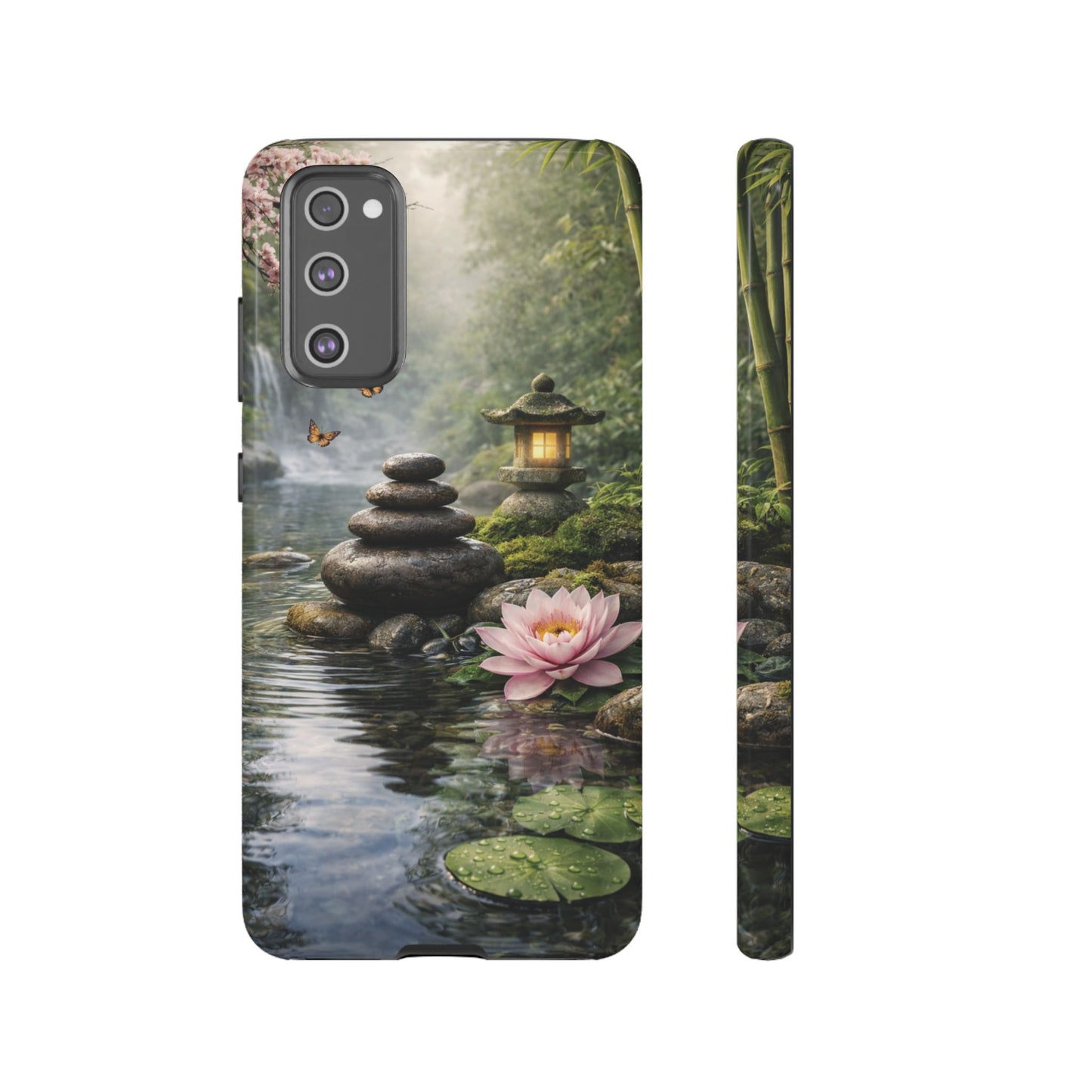 Still Waters Lotus Phone Case — Zen Garden, Calm Waters & Balanced Stones Design