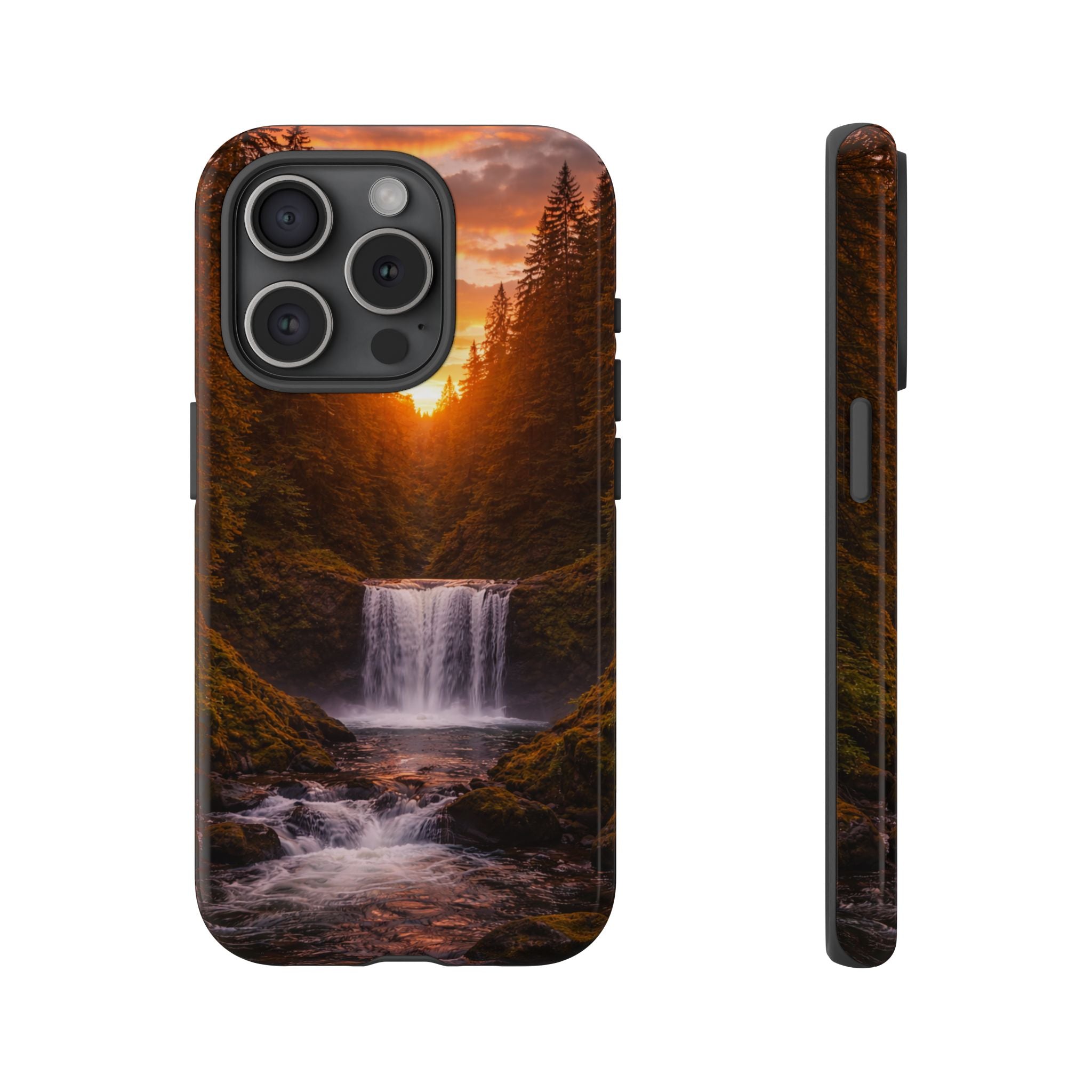 Evergreen Waterfall Phone Case phone case with nature-inspired artwork - product view 32