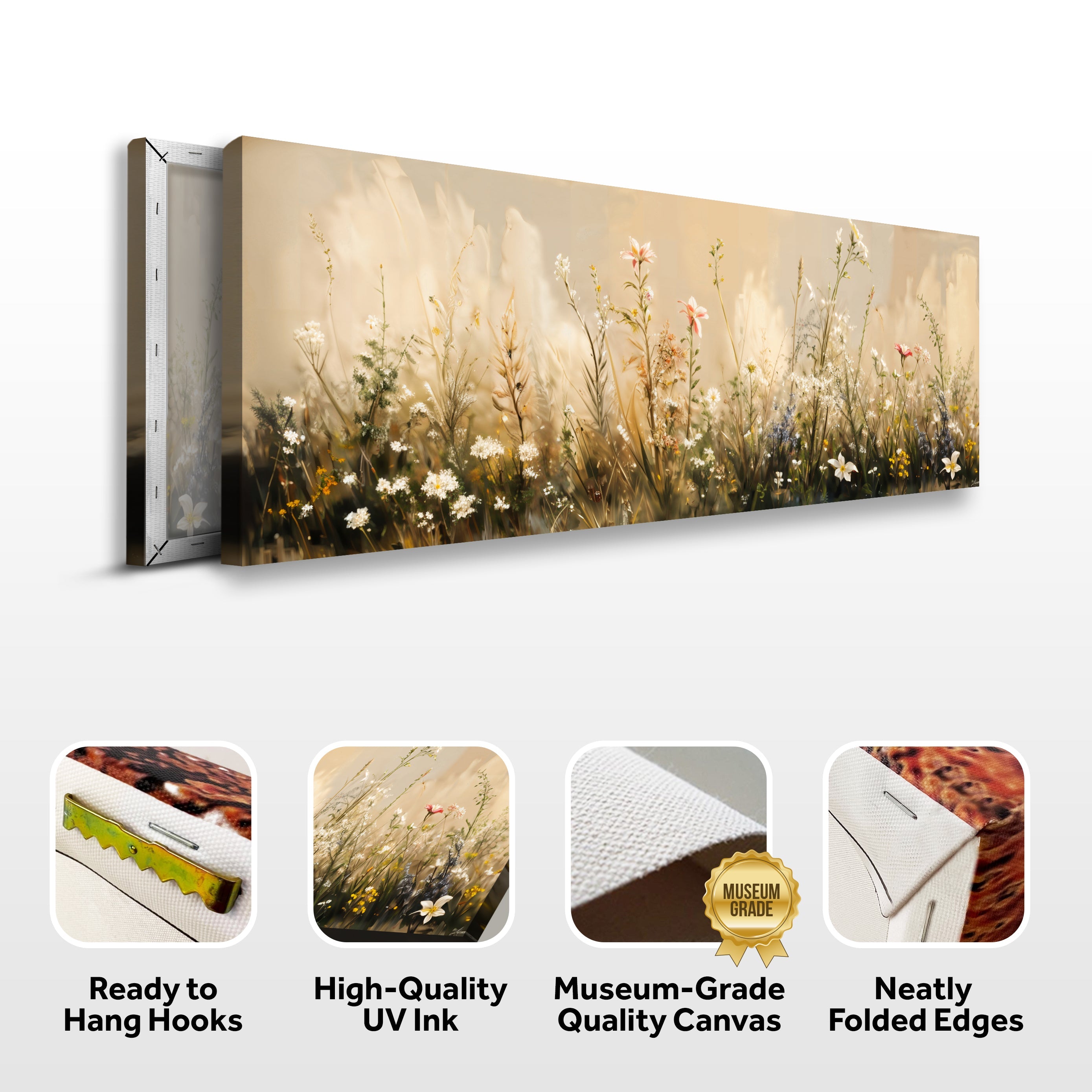 Flower Field wall art with nature-inspired artwork - product view 8
