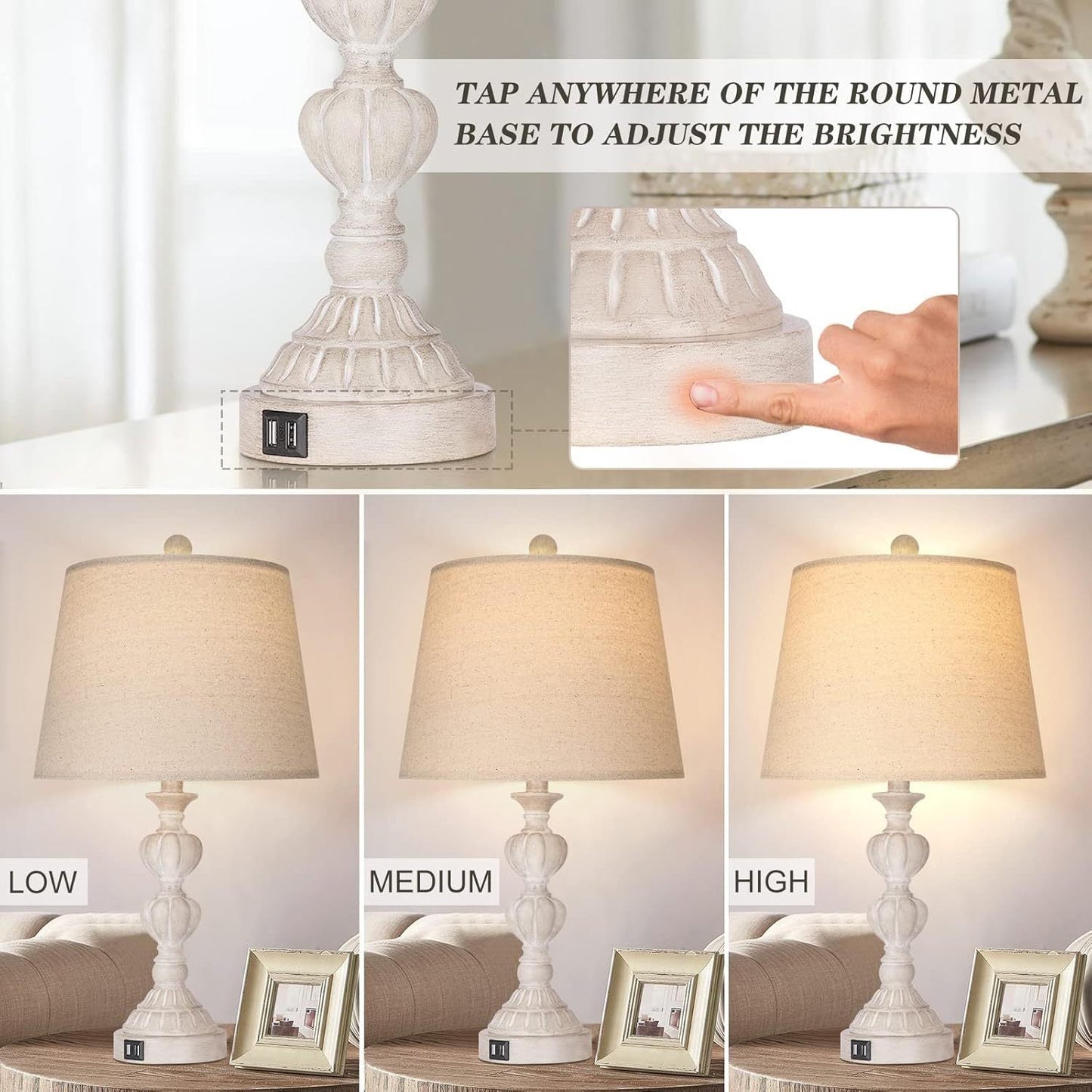 Farmhouse Table Lamps - Set of 2