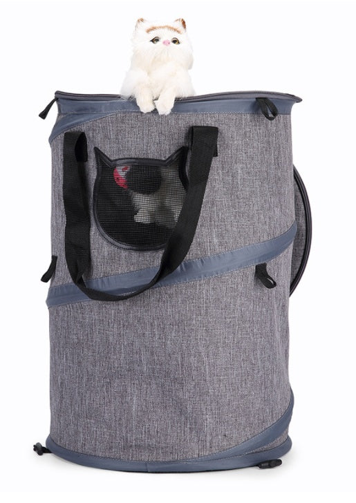 Fodable Pet Dog Cat Carrier Bag Outdoor Cat Tunnel Toys Portable uncategorized / needs cleanup with nature-inspired artwork - product view 4