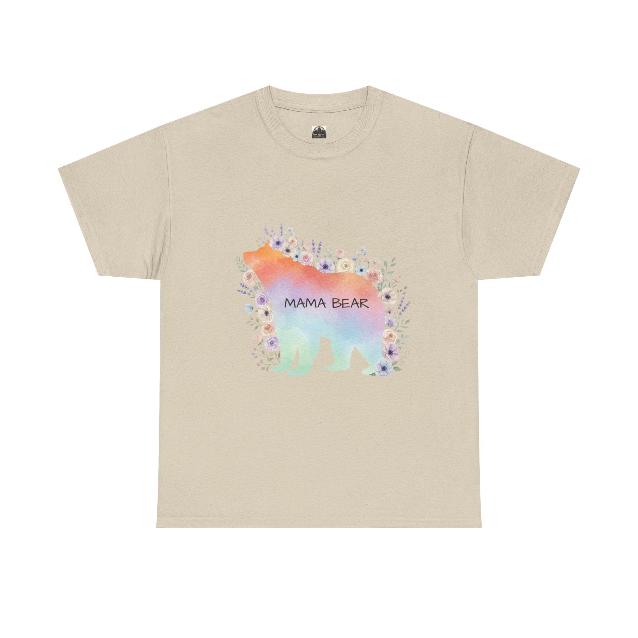 Mama Bear Pastel T t-shirt with nature-inspired artwork - product view 4