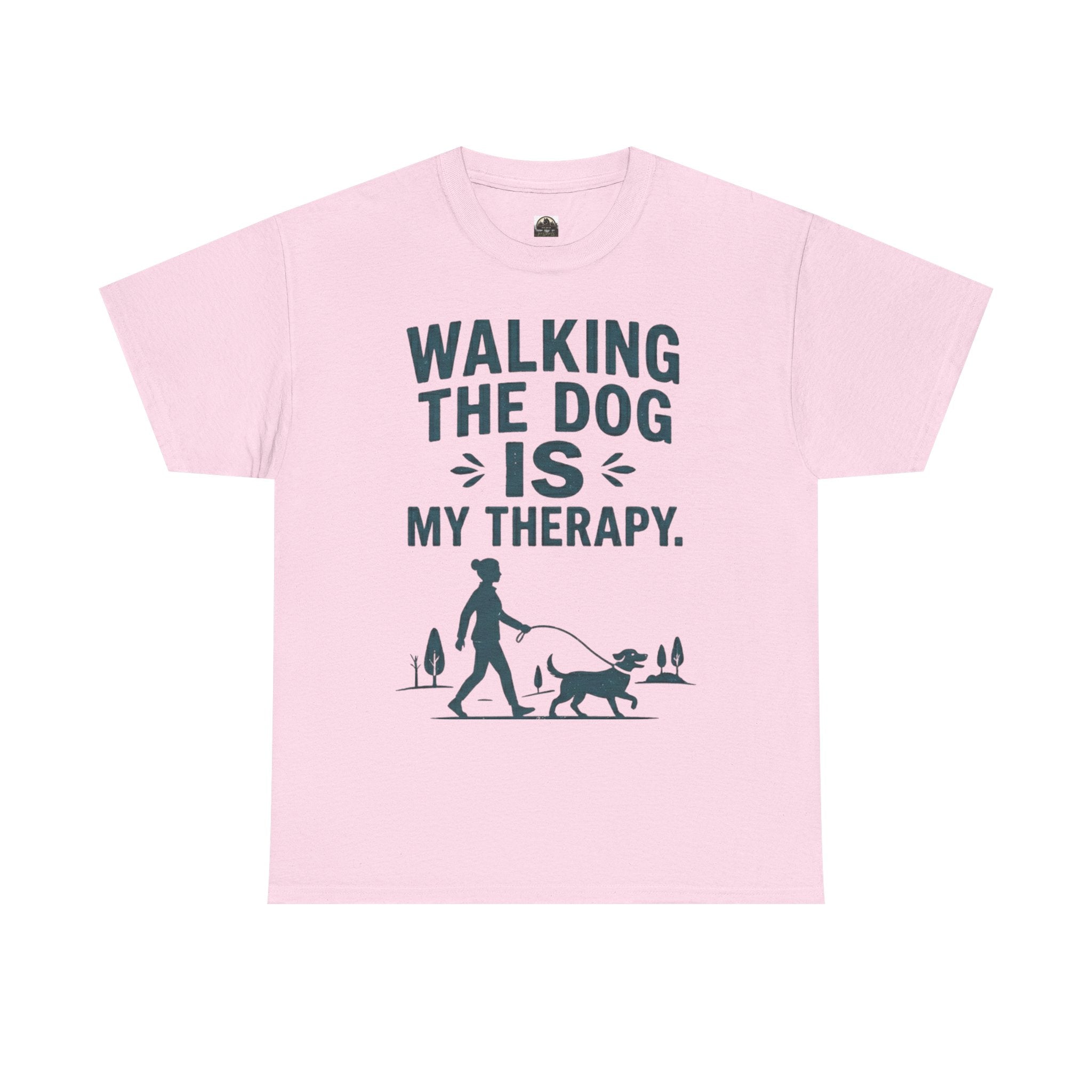 Walking the Dog Is My Therapy T t-shirt with nature-inspired artwork - product view 11