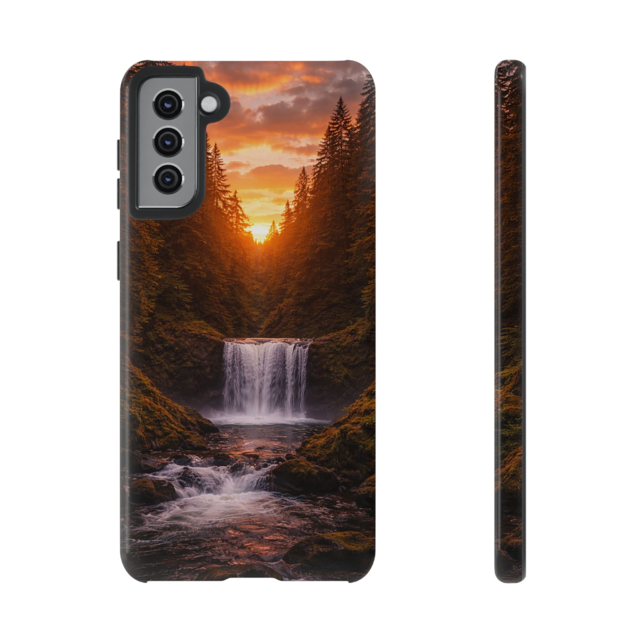 Evergreen Waterfall Phone Case phone case with nature-inspired artwork - product view 17