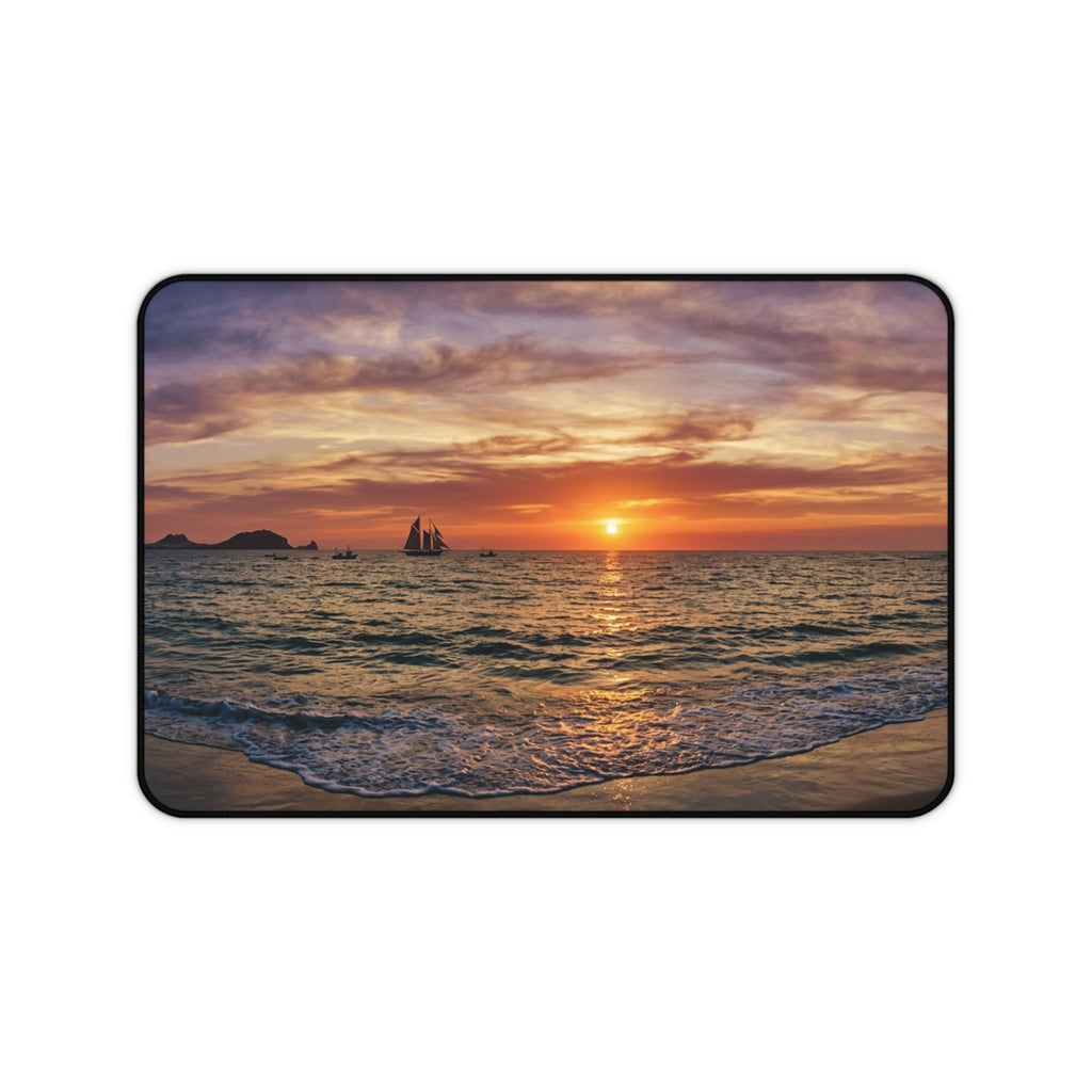 Ocean Sunset desk mat with nature-inspired artwork - product view 2