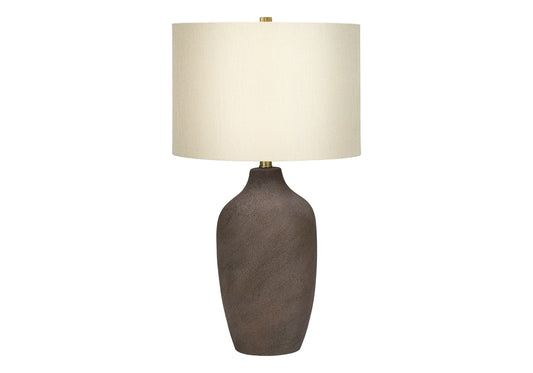 Gray Textured Ceramic Table Lamp