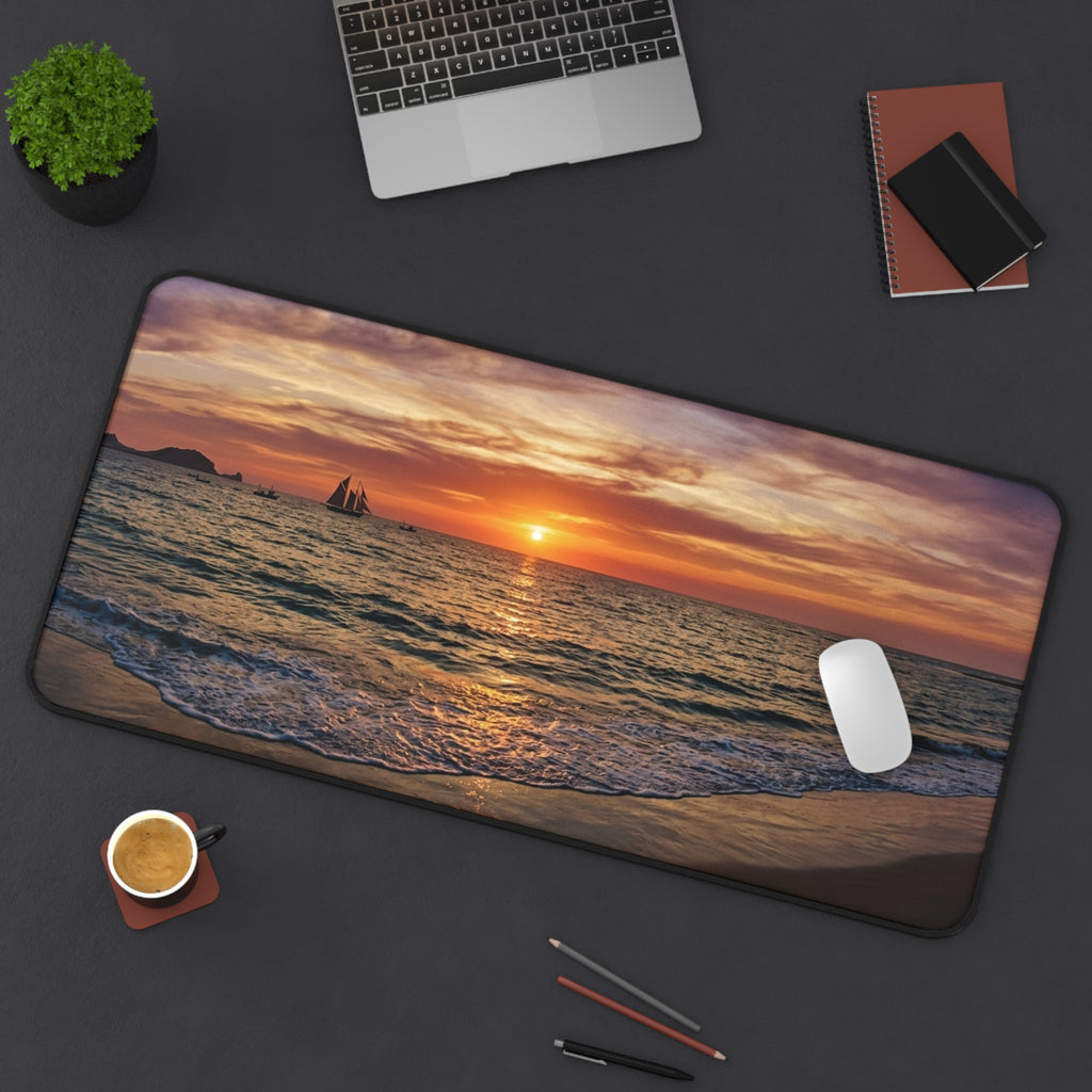 Ocean Sunset desk mat with nature-inspired artwork - product view 12