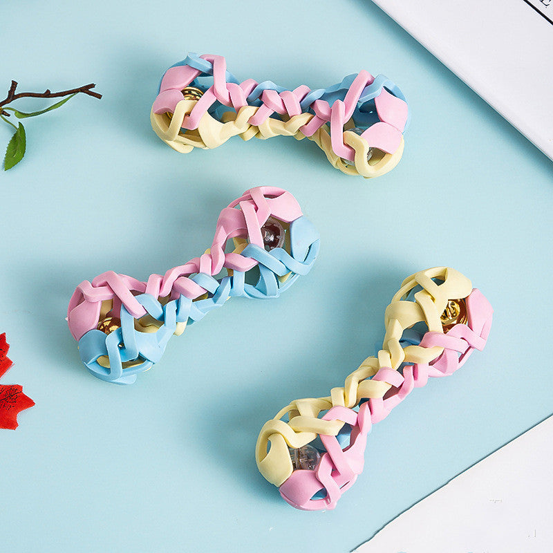 Dog Toy Macaron Woven Toy uncategorized / needs cleanup with nature-inspired artwork - product view 2