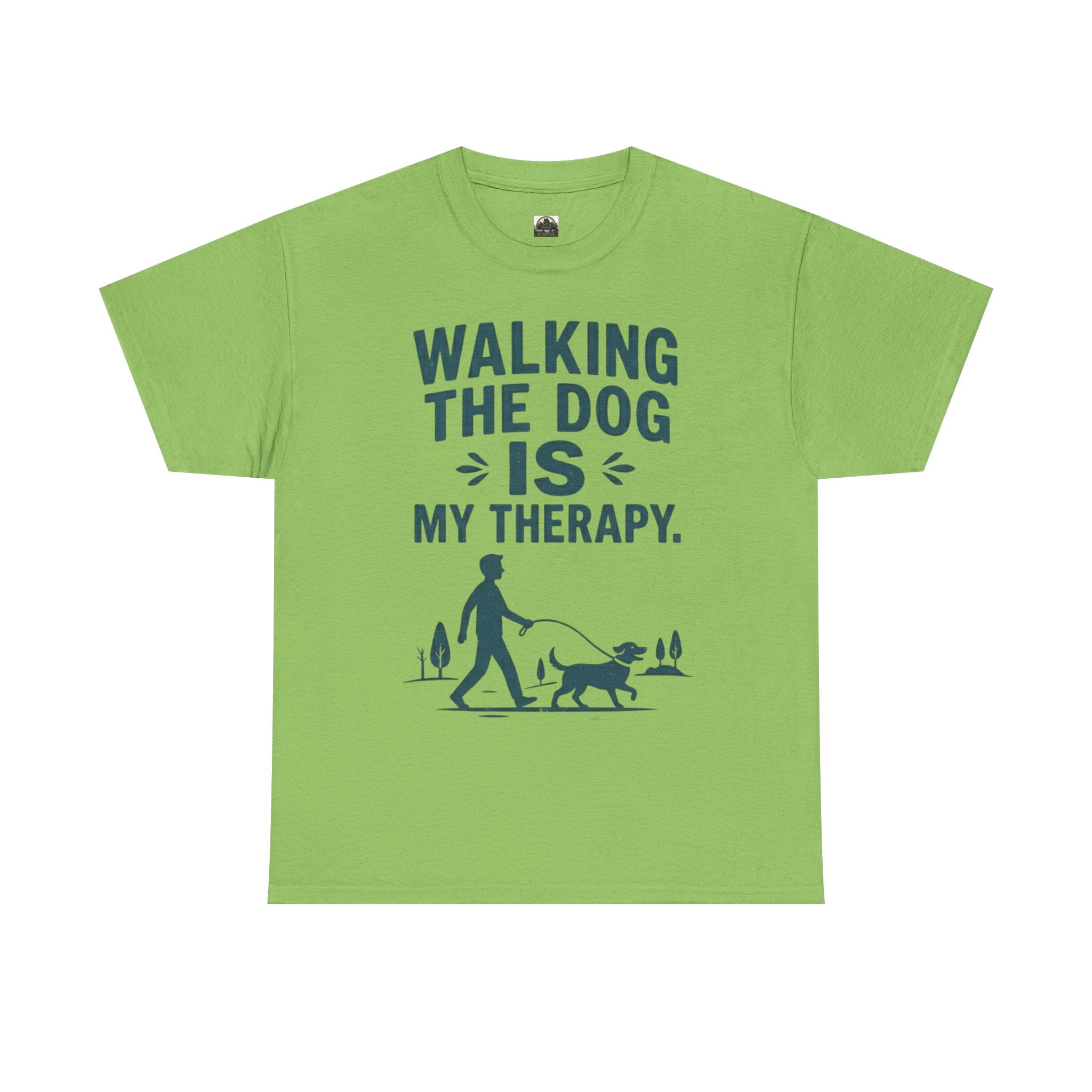 Walking the Dog Is My Therapy T t-shirt with nature-inspired artwork - product view 8