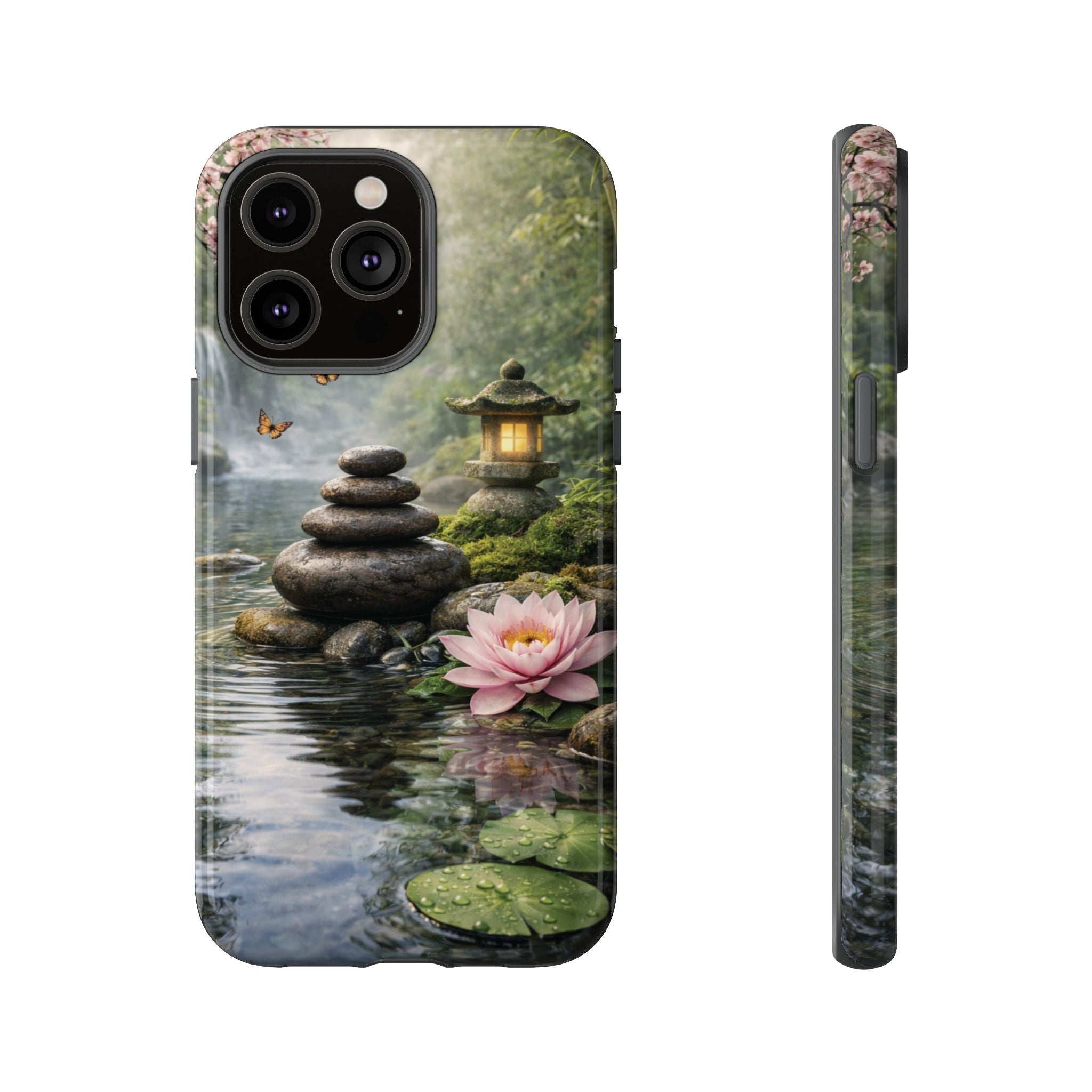 Still Waters Lotus Phone Case phone case with nature-inspired artwork - product view 20