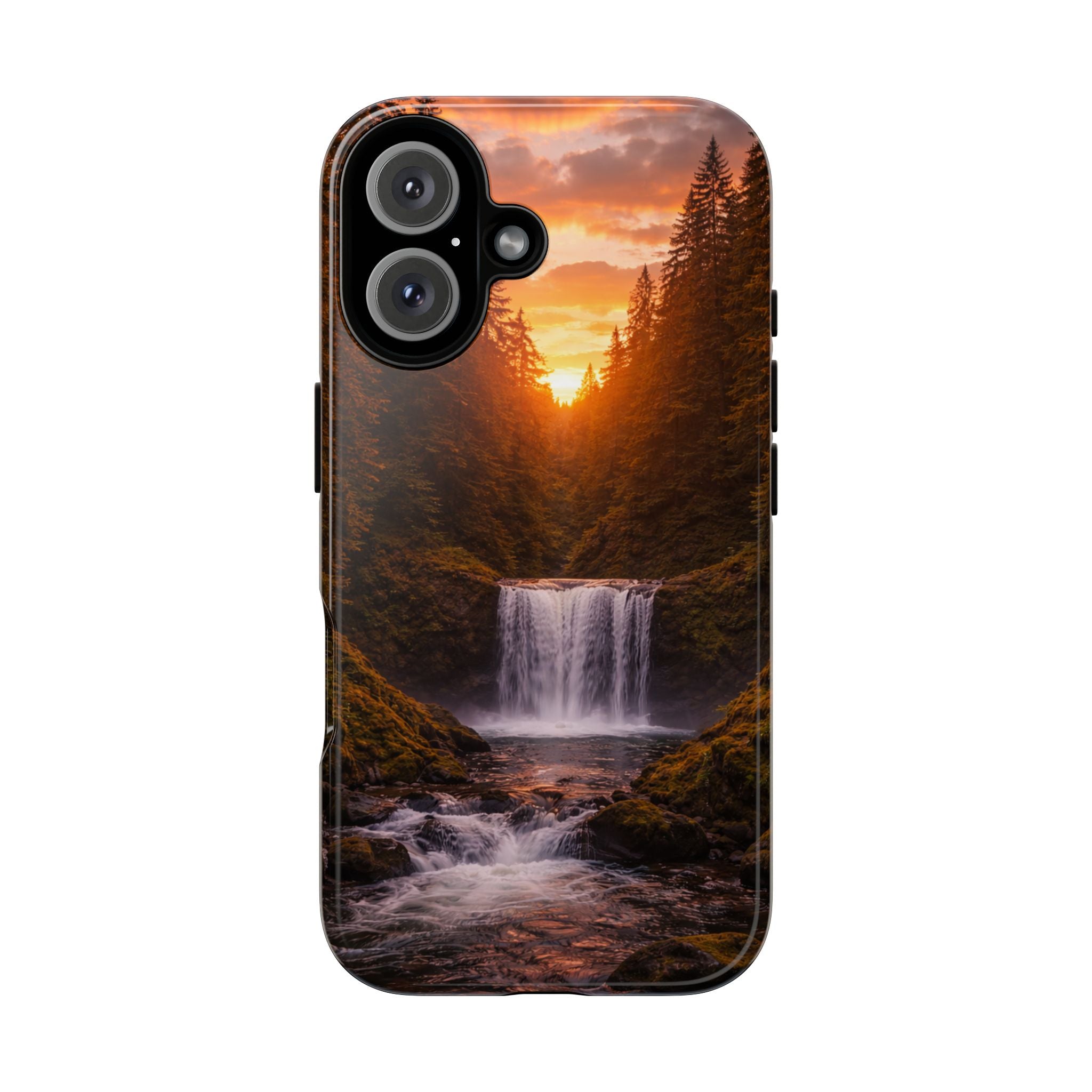 Evergreen Waterfall Phone Case phone case with nature-inspired artwork - product view 39