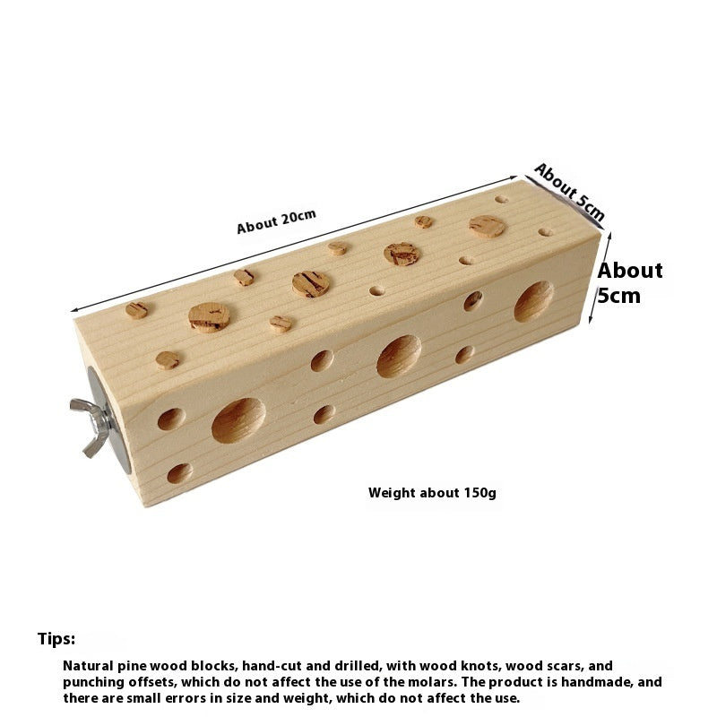 Parrot Educational Toy for Gnawing Wood uncategorized / needs cleanup with nature-inspired artwork - product view 6