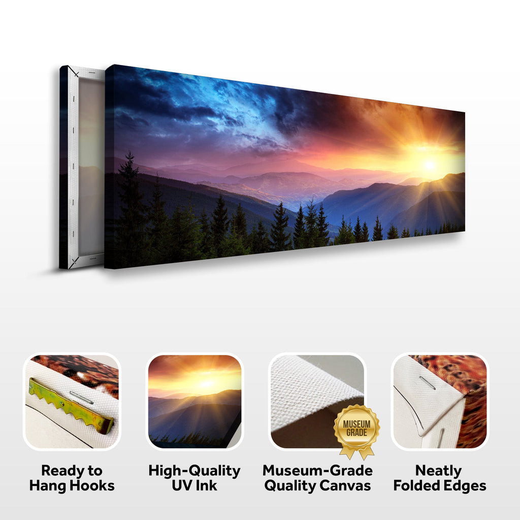 Purple and Sunrise Canvas wall art with nature-inspired artwork - product view 4