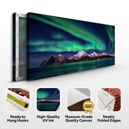Lake and Northern Lights Canvas wall art with nature-inspired artwork - product view 4