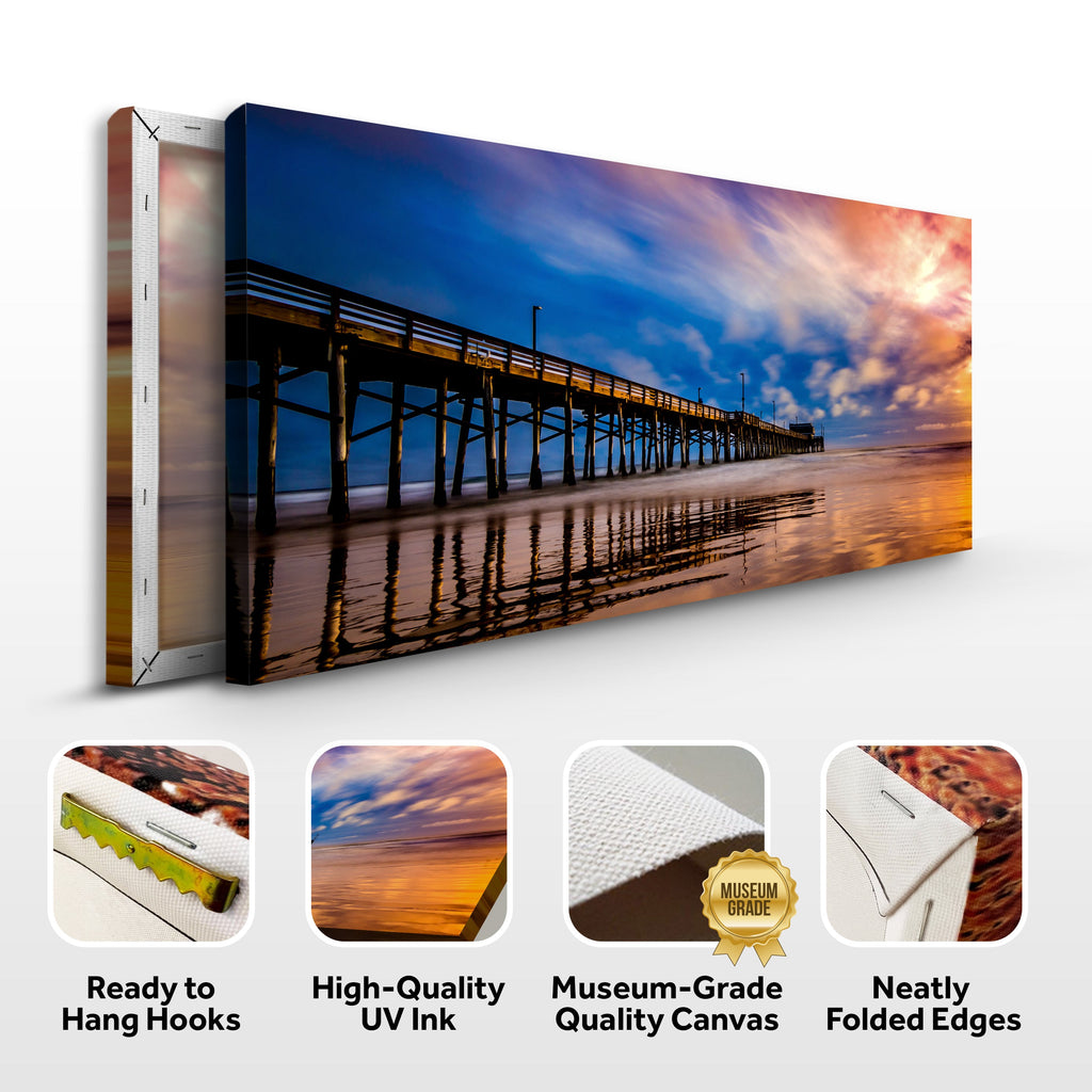 Beach Pier & Ocean Horizon Canvas wall art with nature-inspired artwork - product view 4