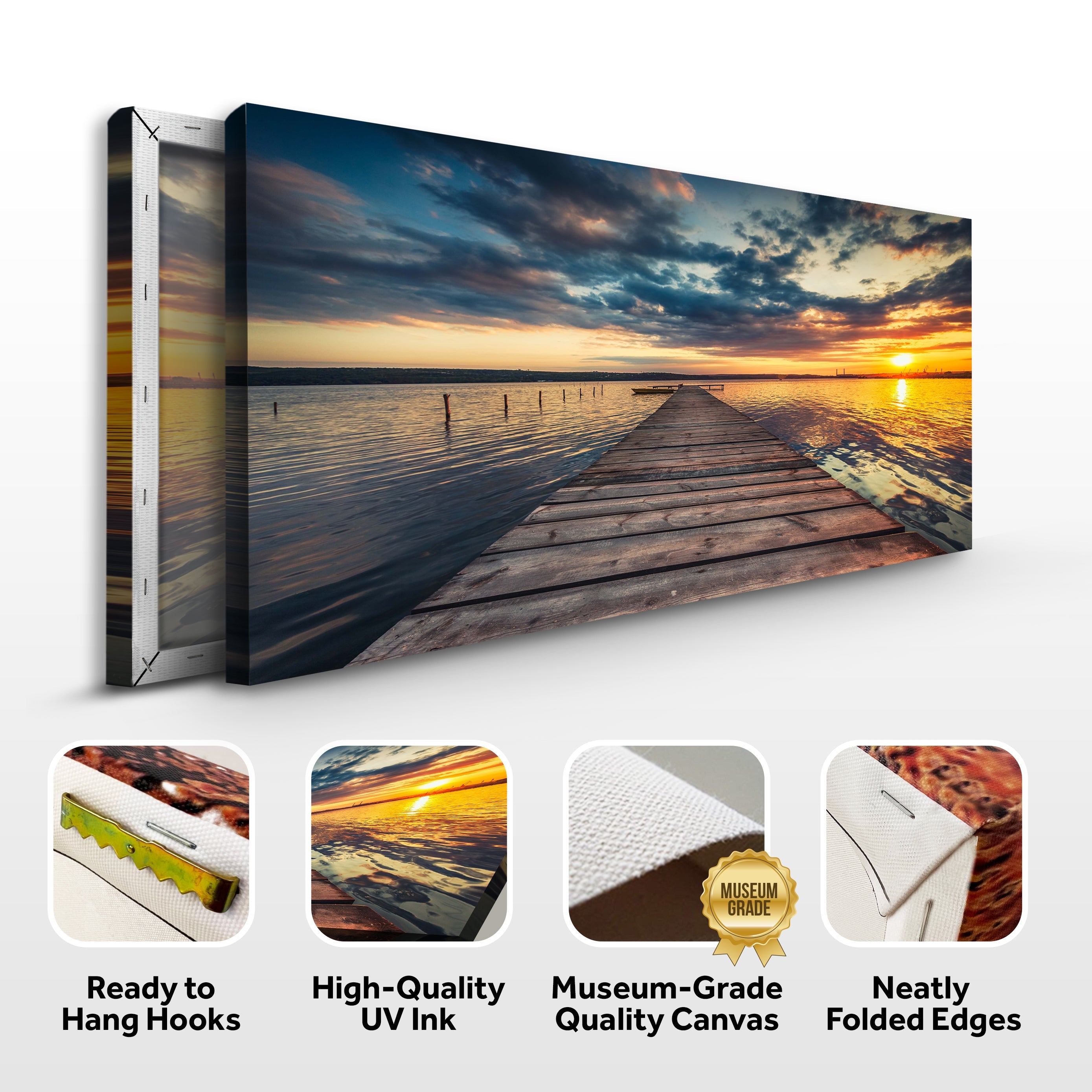 "mirror Lake", Lake Matheson Canvas wall art with nature-inspired artwork - product view 4