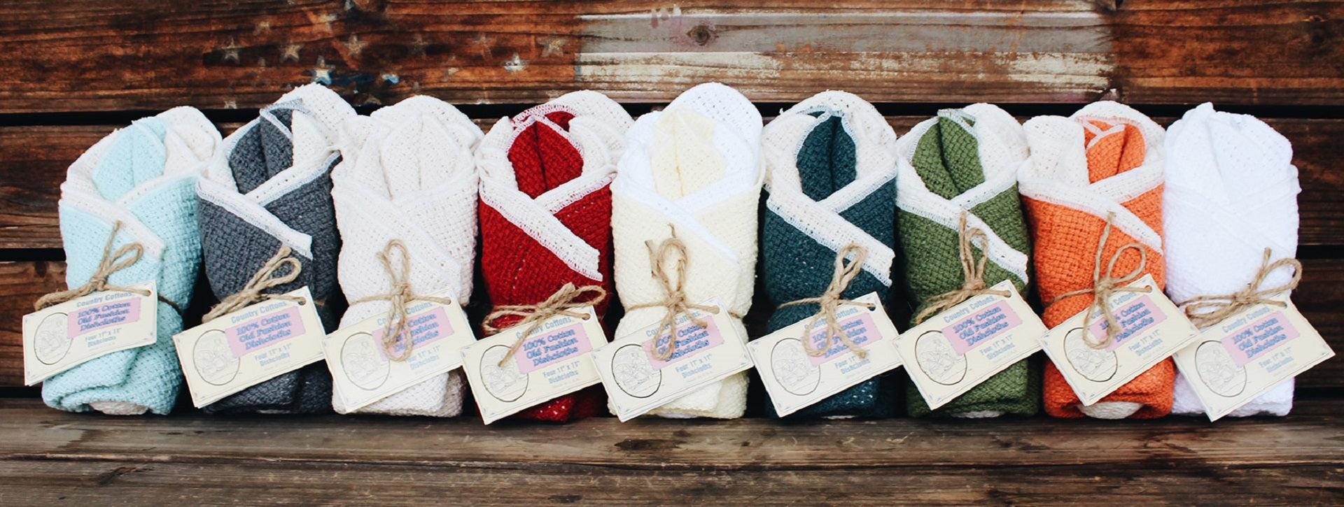 100% Cotton Dishcloths 11" X 11" dishcloths with nature-inspired artwork
