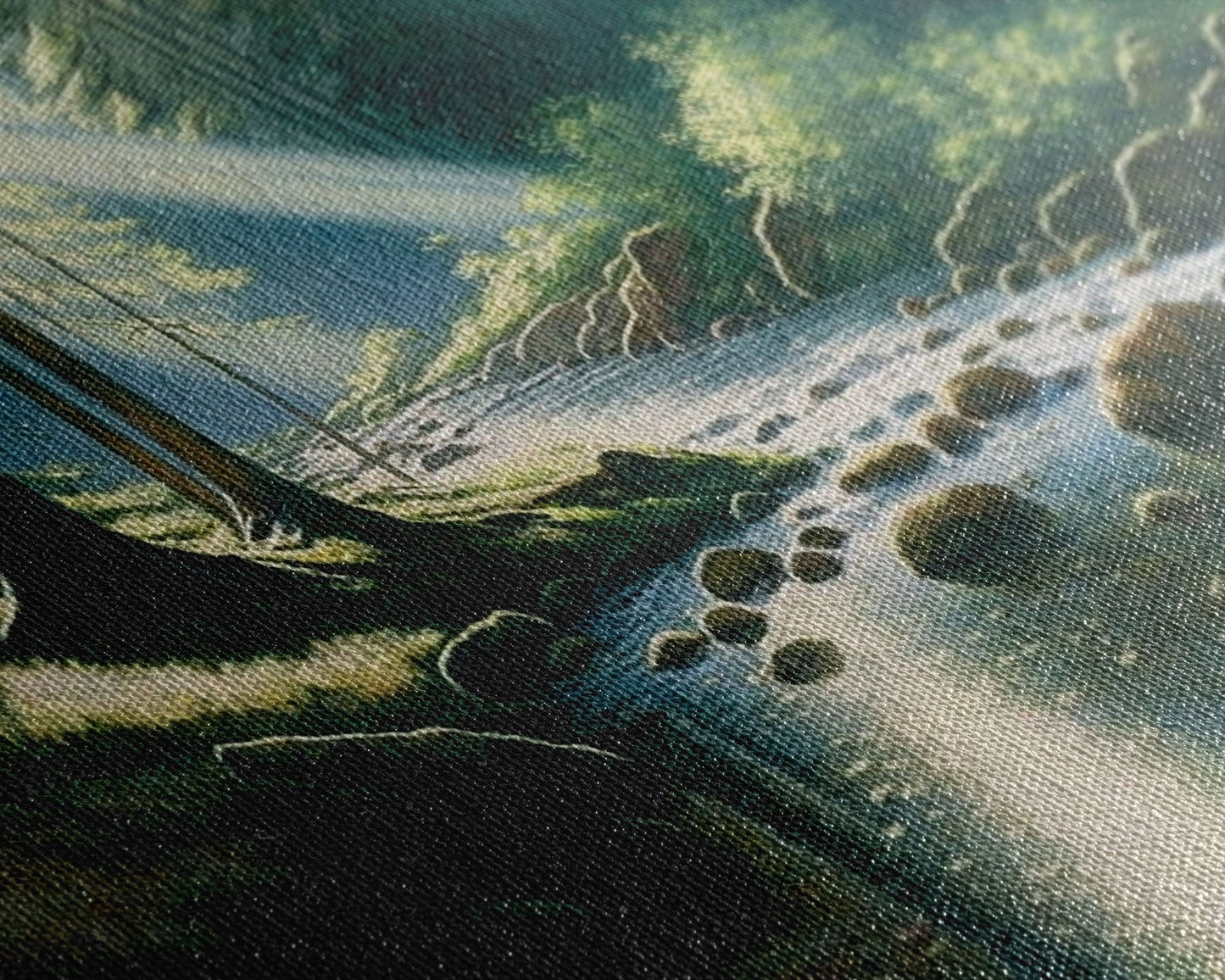 Colorful Landscape Watercolor Art | Framed Canvas Print