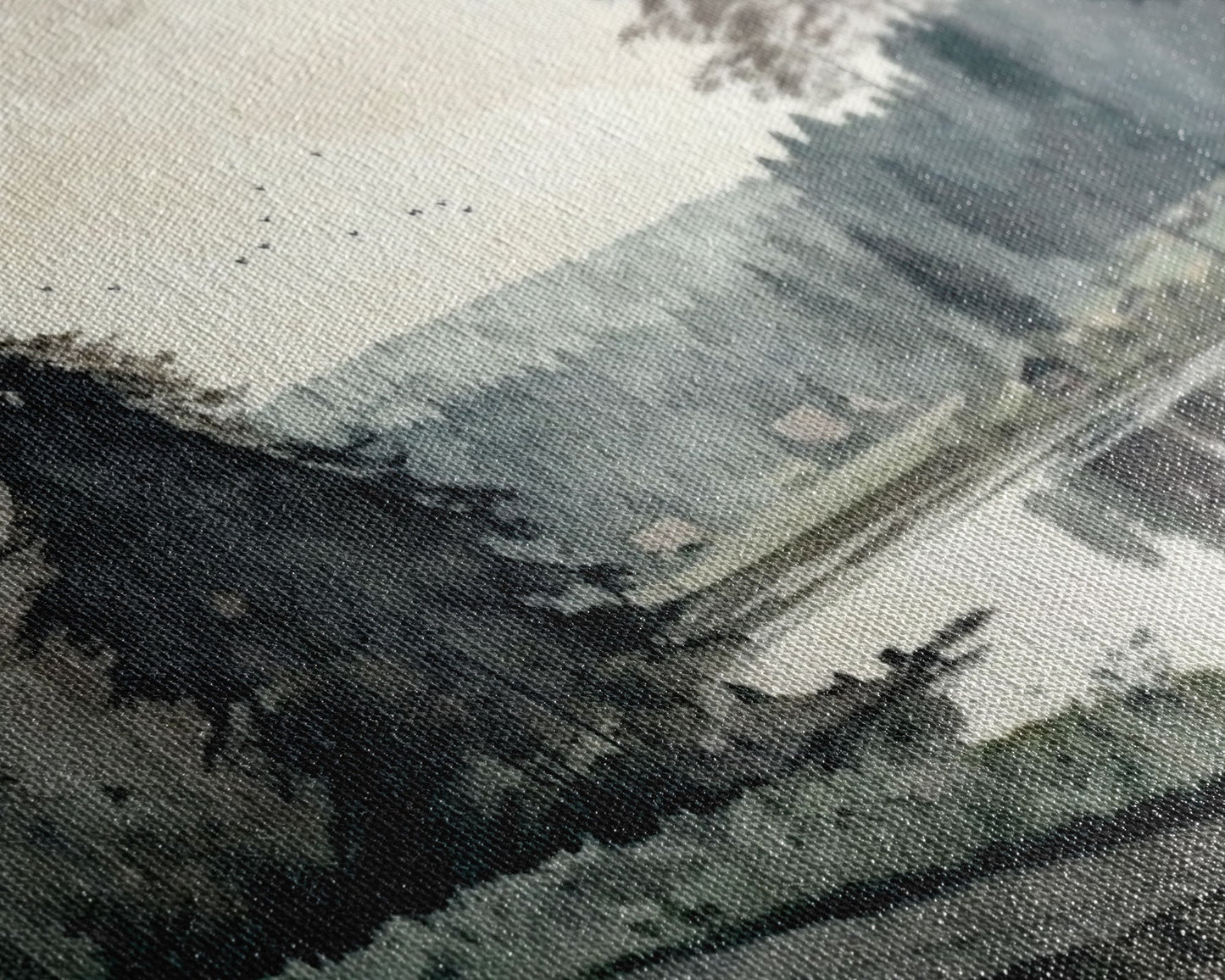 Oil Painting Landscape | Framed Canvas Print