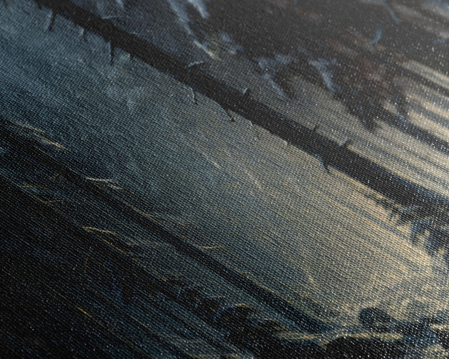 3 Panel Dark Winter | Framed Canvas Print