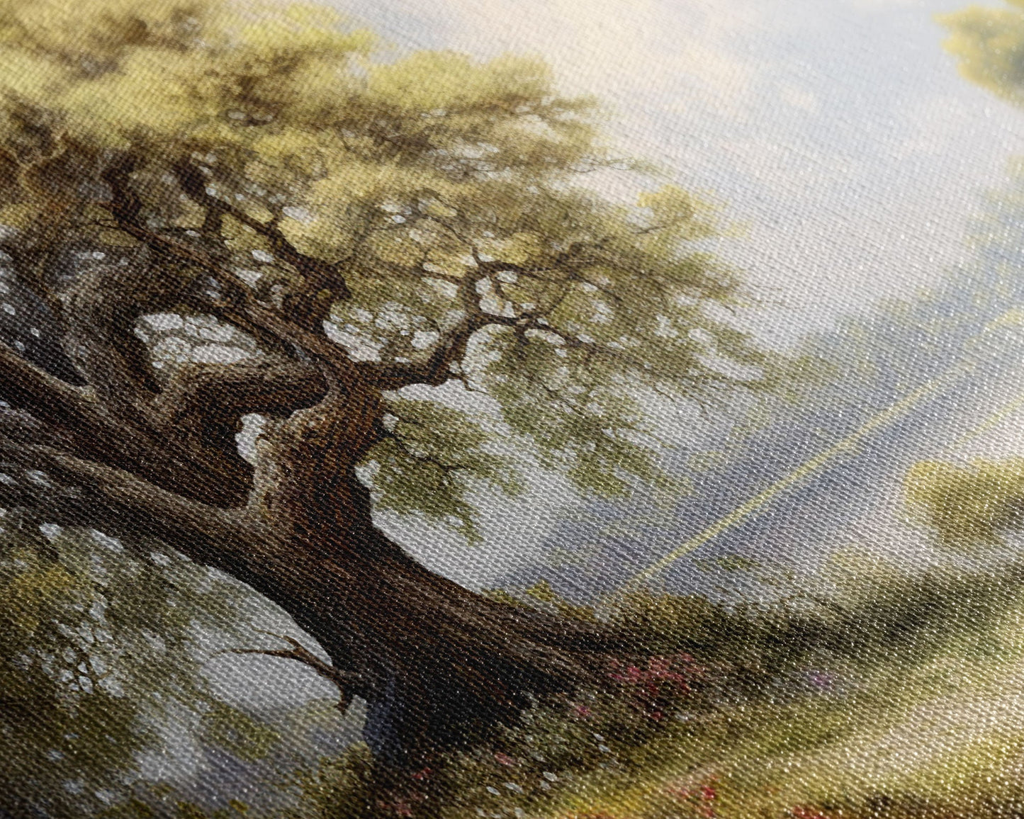 3 Panel Big Tree Lake | Framed Canvas Print